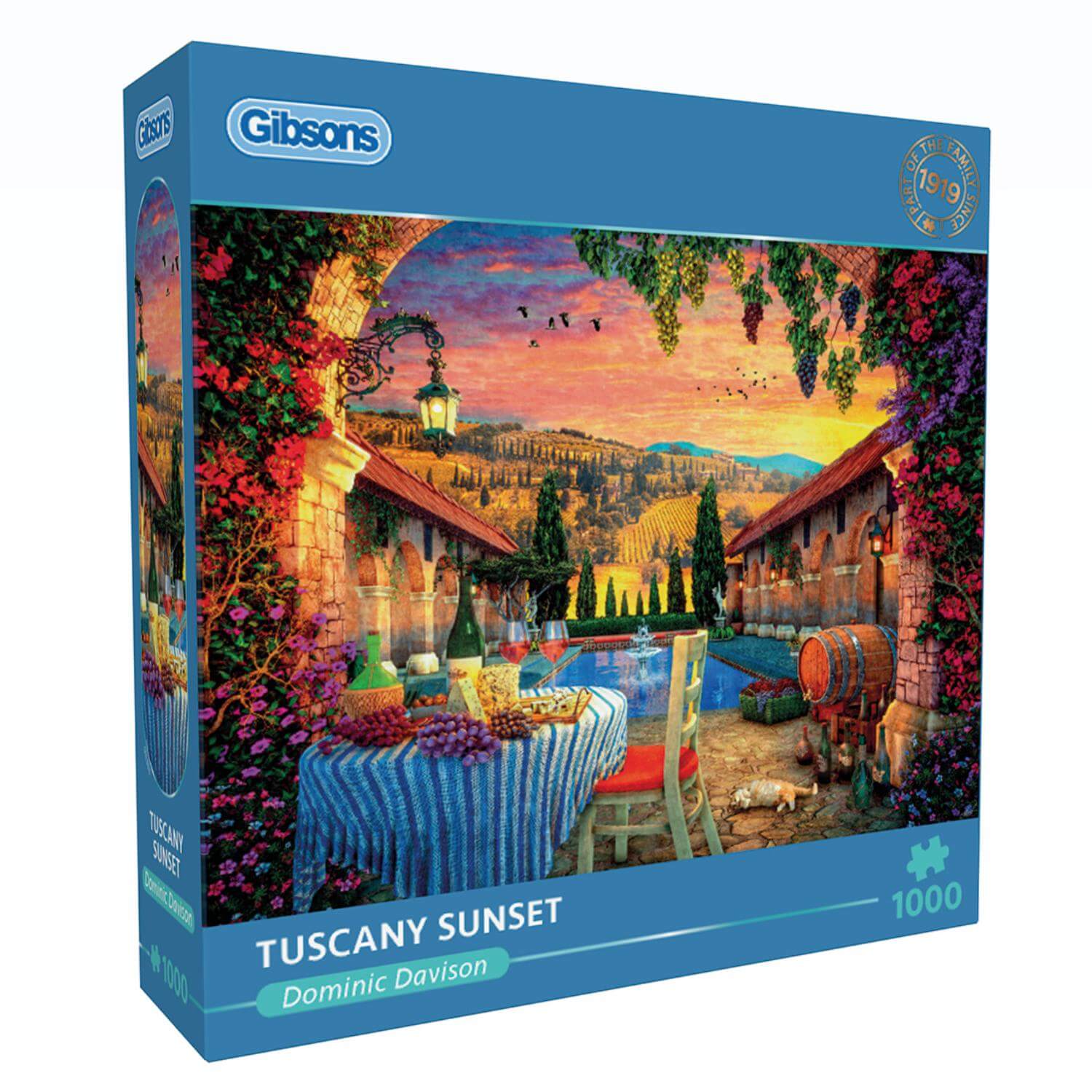 Gibsons 1000 Piece Jigsaw Puzzle - Tuscany Sunset - Image 2