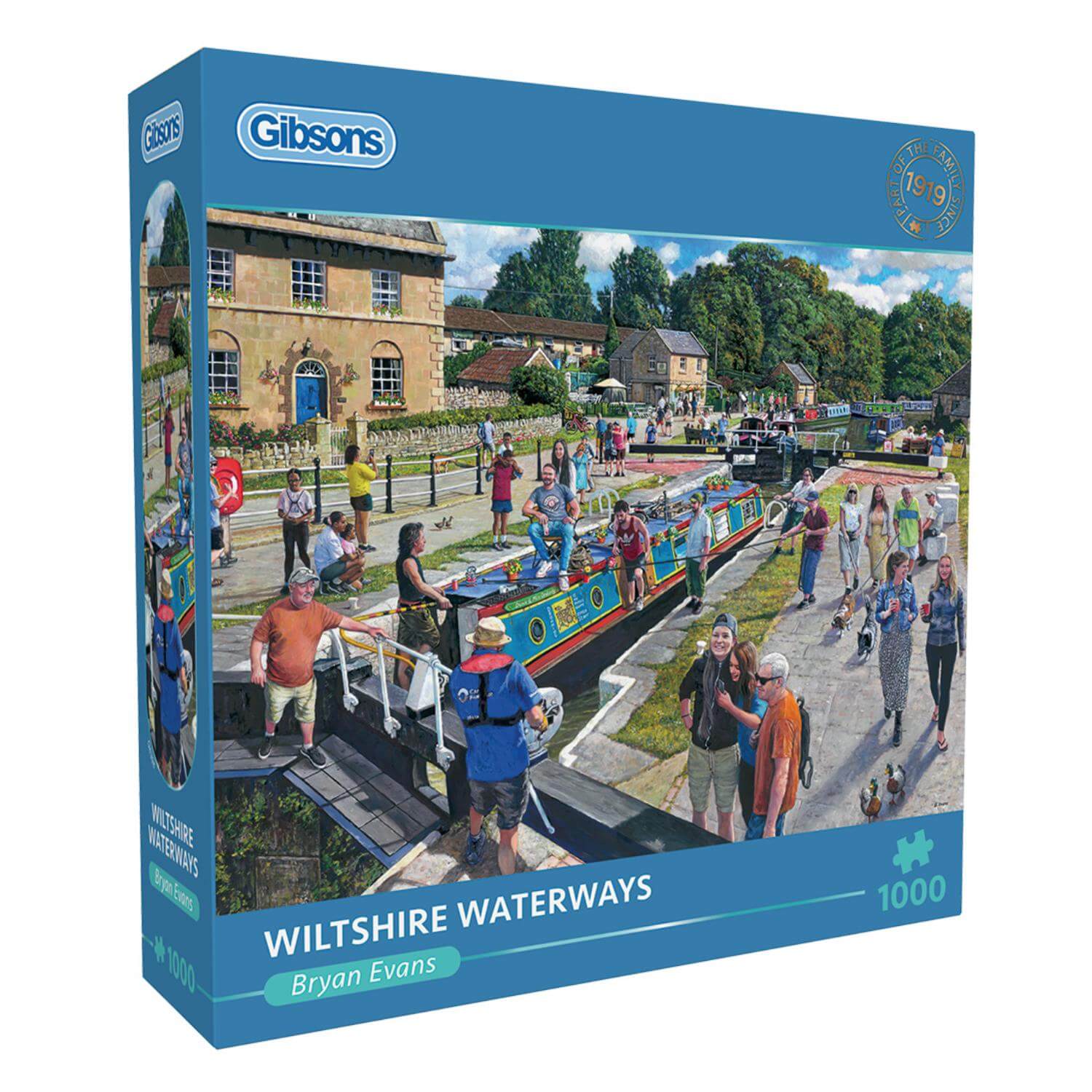 Gibsons 1000 Piece Jigsaw Puzzle - Wiltshire Waterways - Image 2