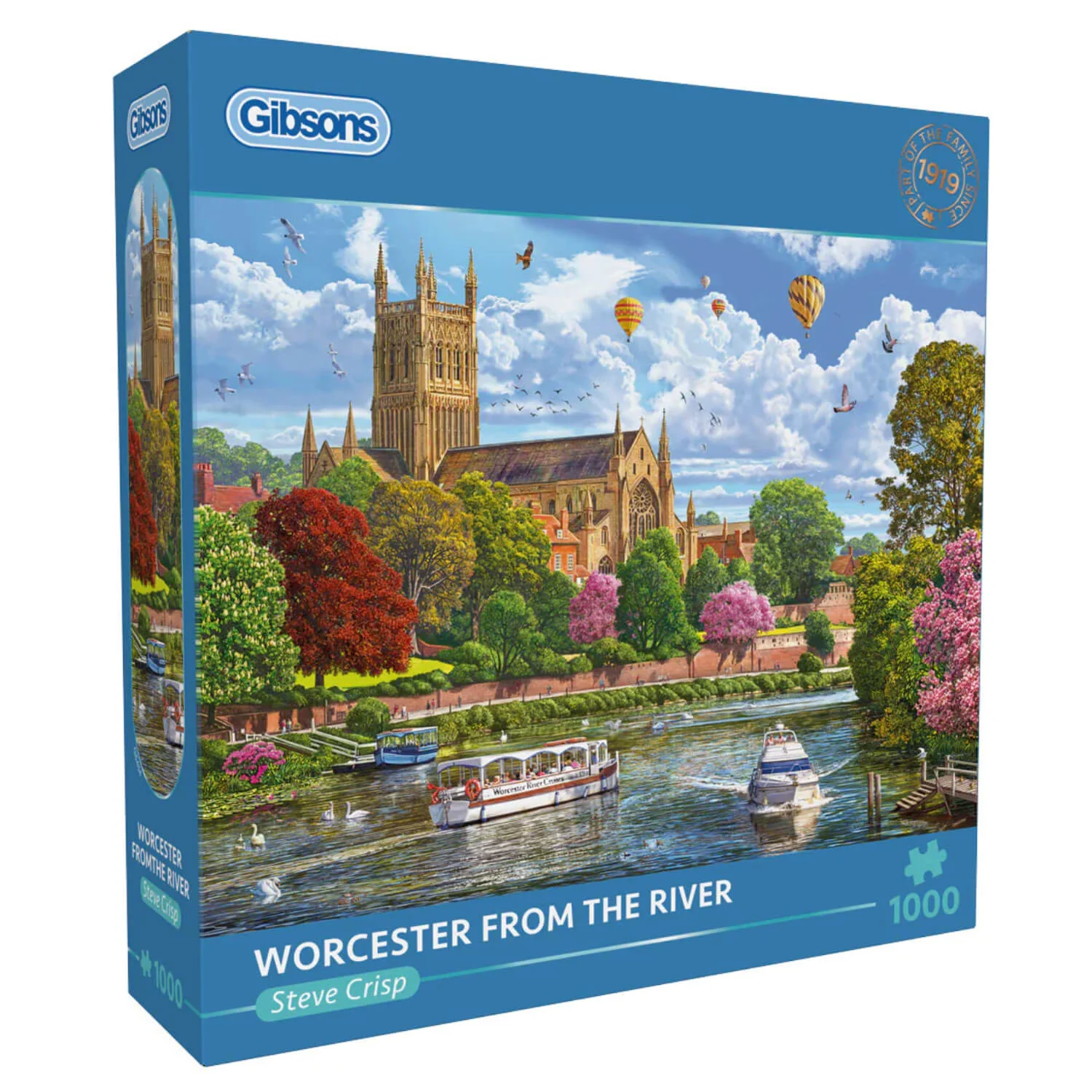 Gibsons 1000 Piece Jigsaw Puzzle - Worcester From The River - Image 4