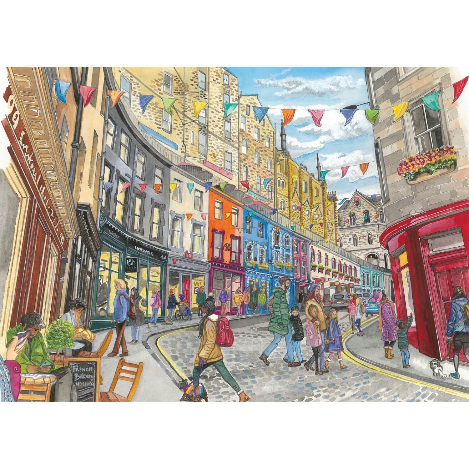 Gibsons 2x 500 Piece Jigsaw Puzzles - Edinburgh - Image 2