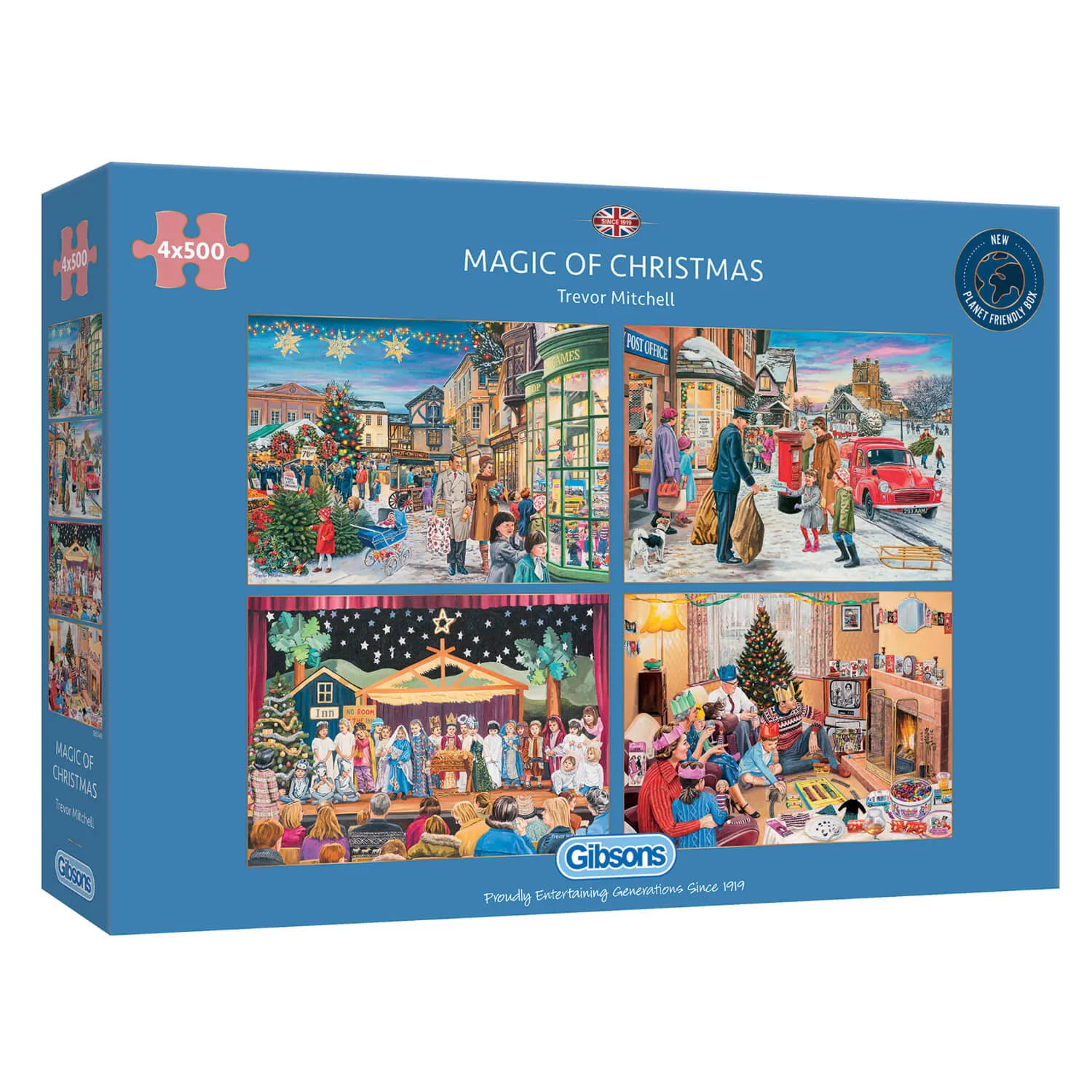 Gibsons 4 x 500 Piece Jigsaw Puzzles - Magic Of Christmas - Image 5