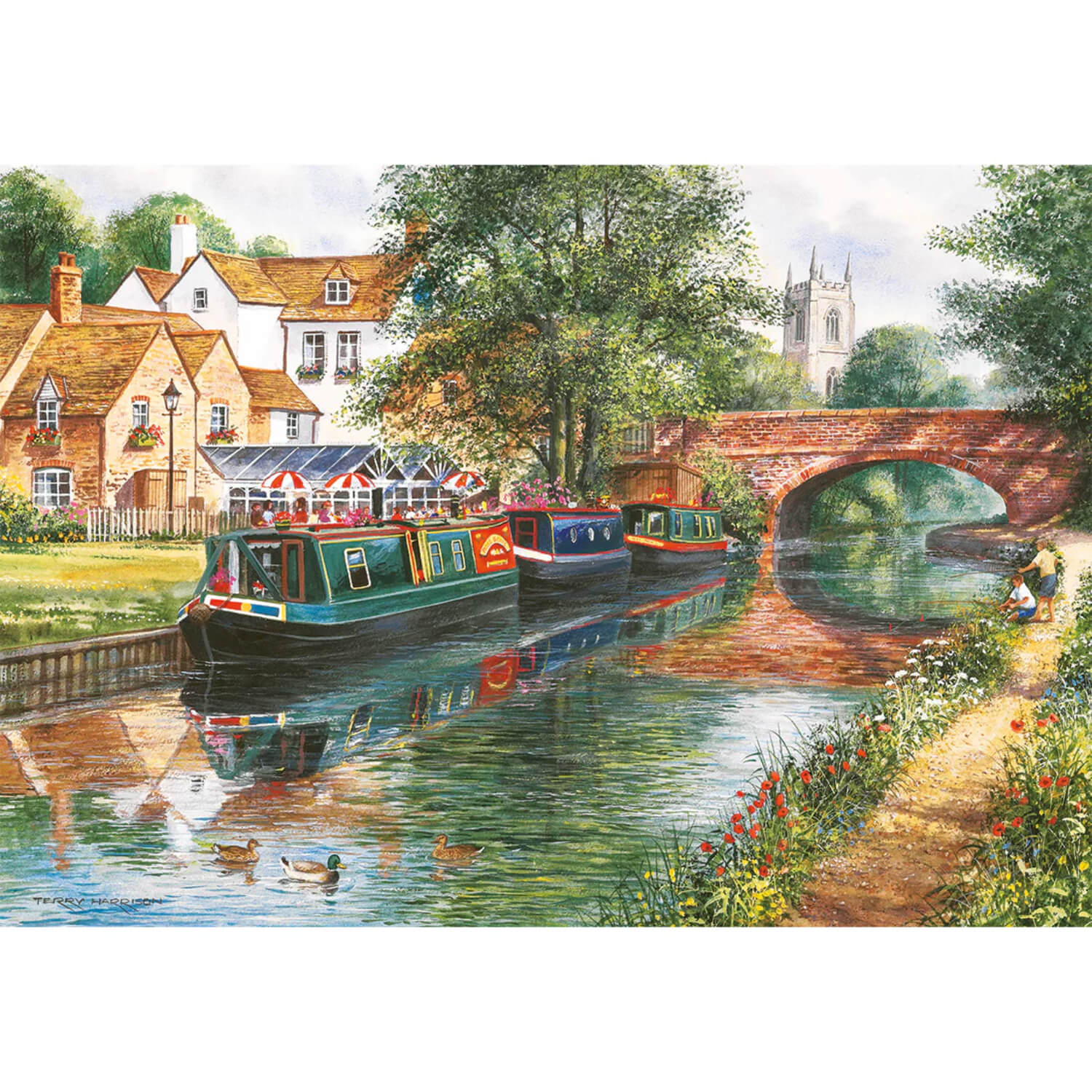 Gibsons 4 x 500 Piece Jigsaw Puzzles - Terry's Waterways - Image 3