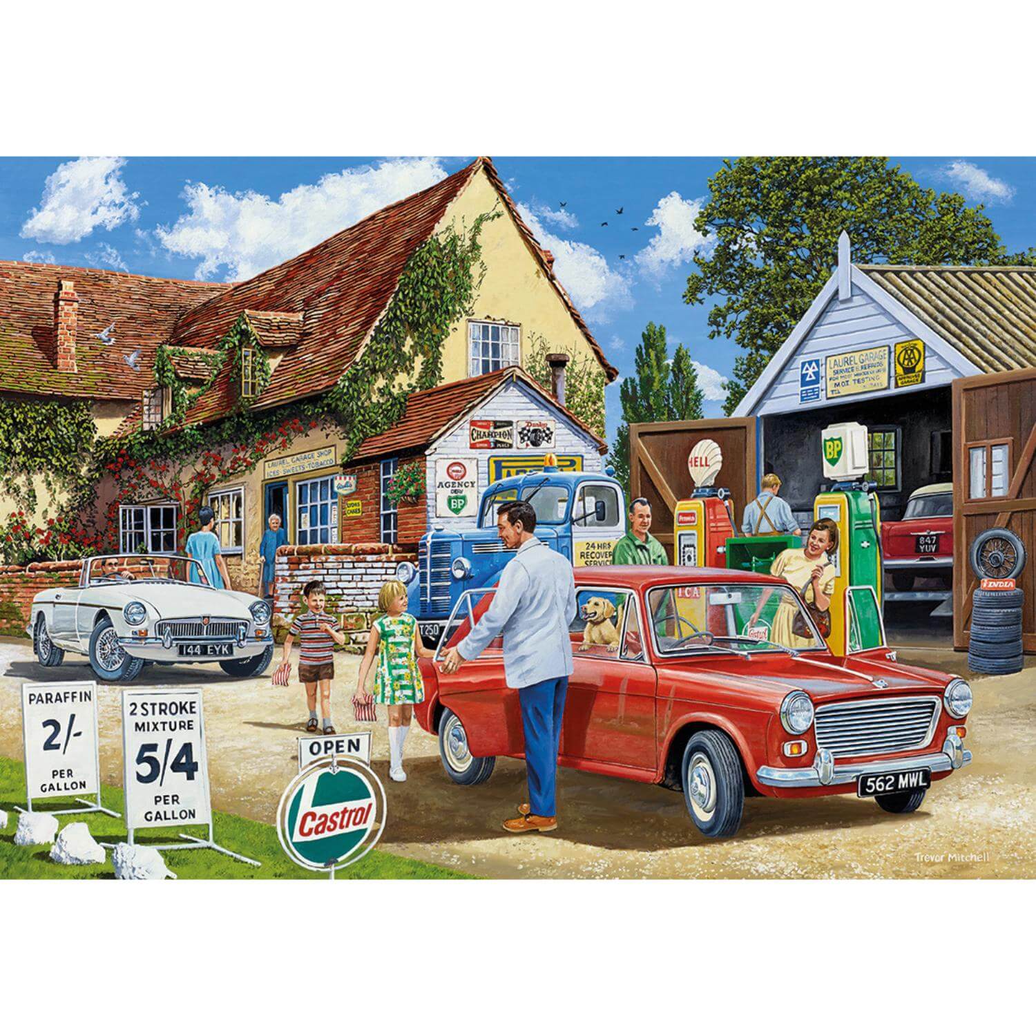 Gibsons 4 x 500 Piece Jigsaw Puzzles - A Day Trip To Arundel - Image 3