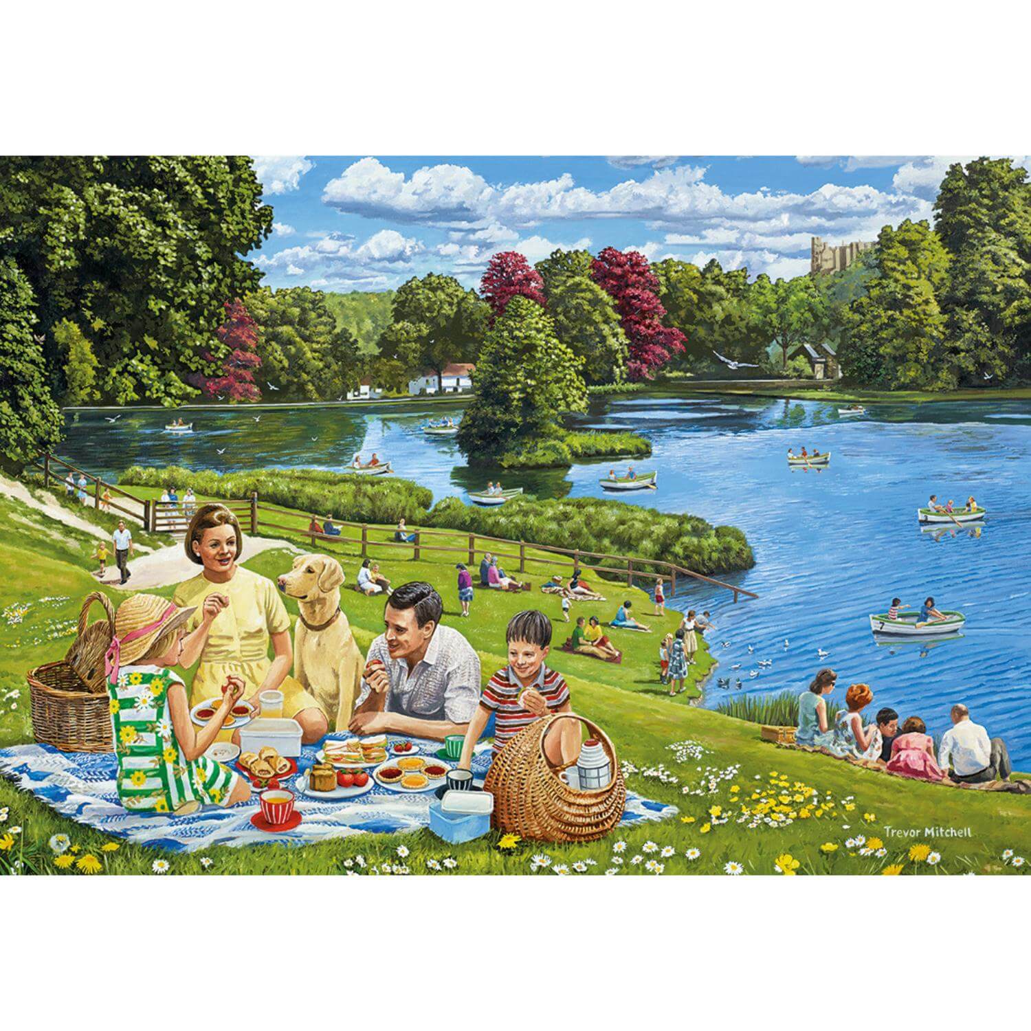 Gibsons 4 x 500 Piece Jigsaw Puzzles - A Day Trip To Arundel - Image 4