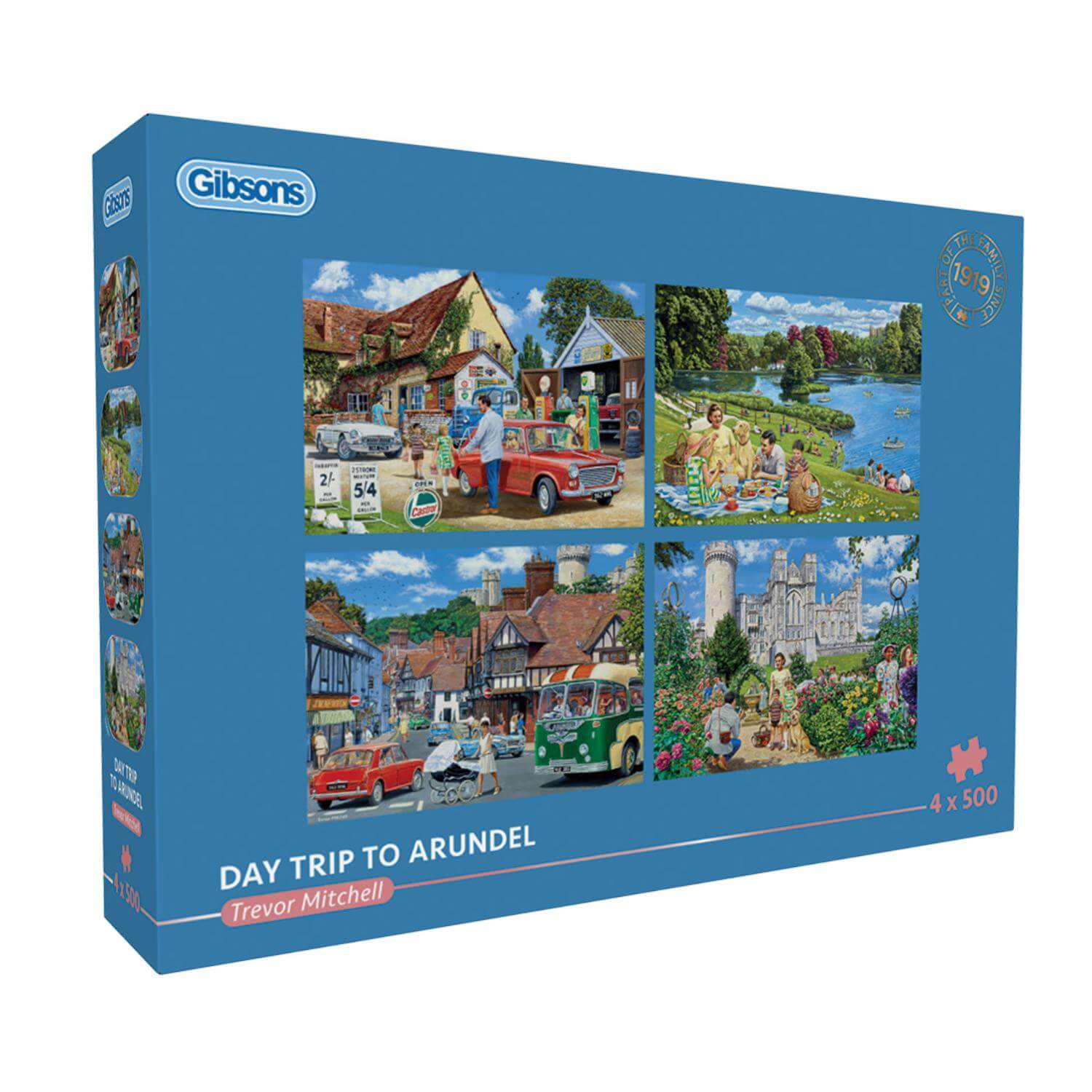 Gibsons 4 x 500 Piece Jigsaw Puzzles - A Day Trip To Arundel - Image 5