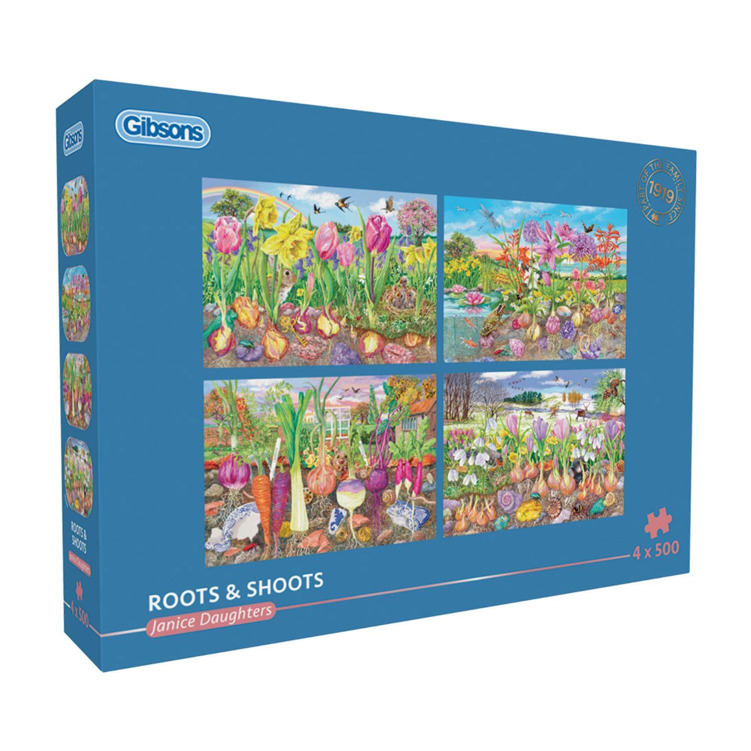Gibsons 4 x 500 Piece Jigsaw Puzzles - Roots & Shoots - Image 5