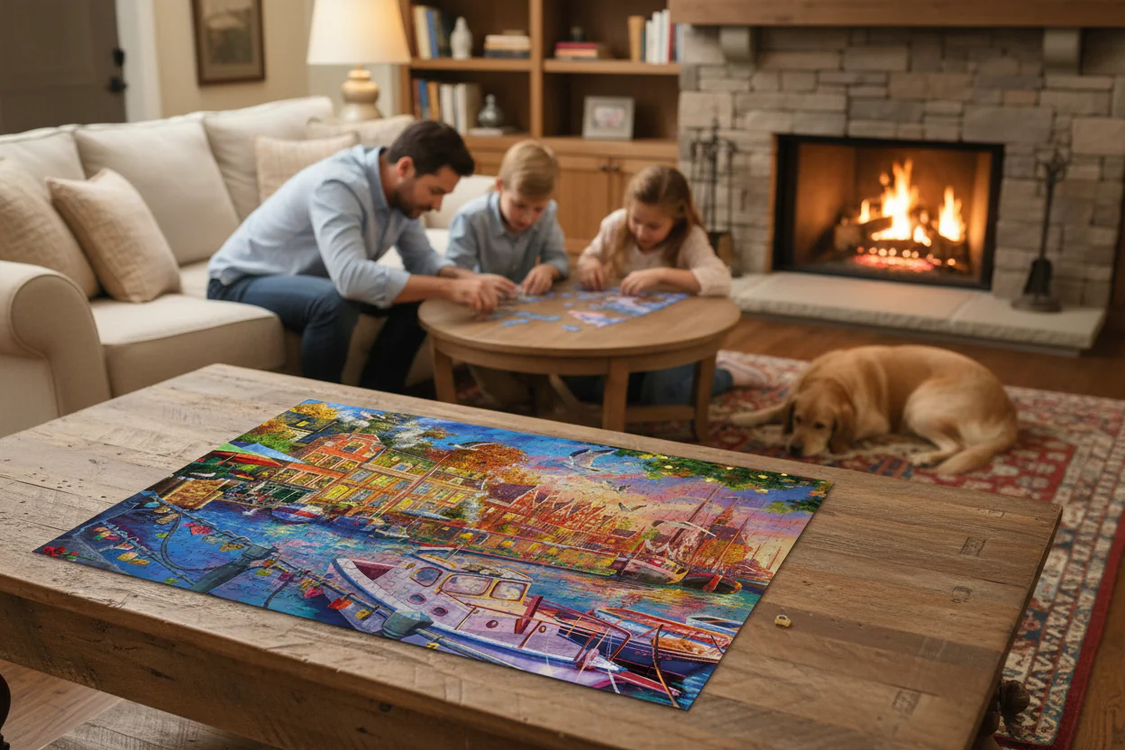 Gibsons 500 Piece Jigsaw Puzzle - Harbour Reflections - Image 3