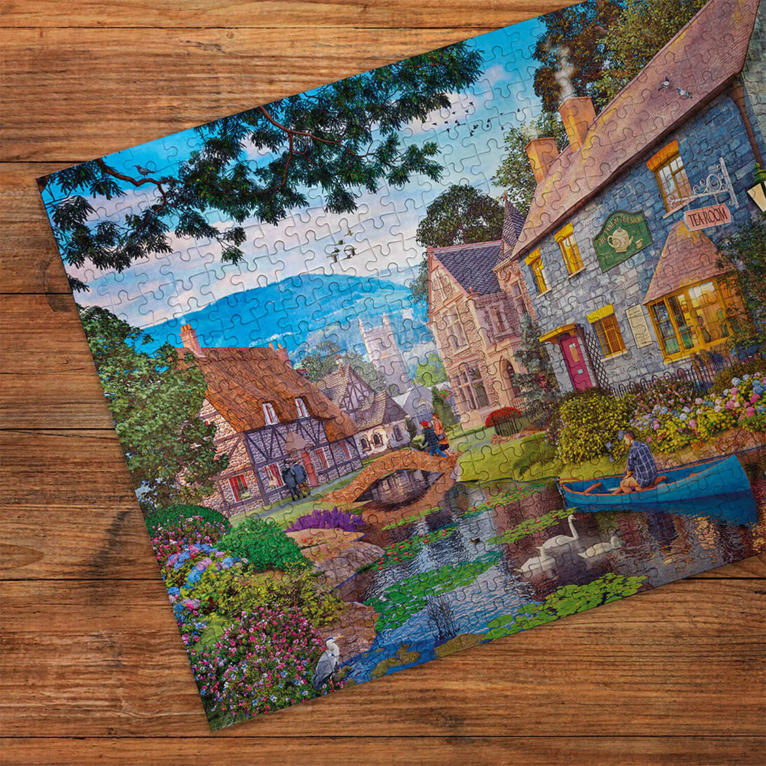 Gibsons 500 Piece Jigsaw Puzzle - Tea On The River - Image 2