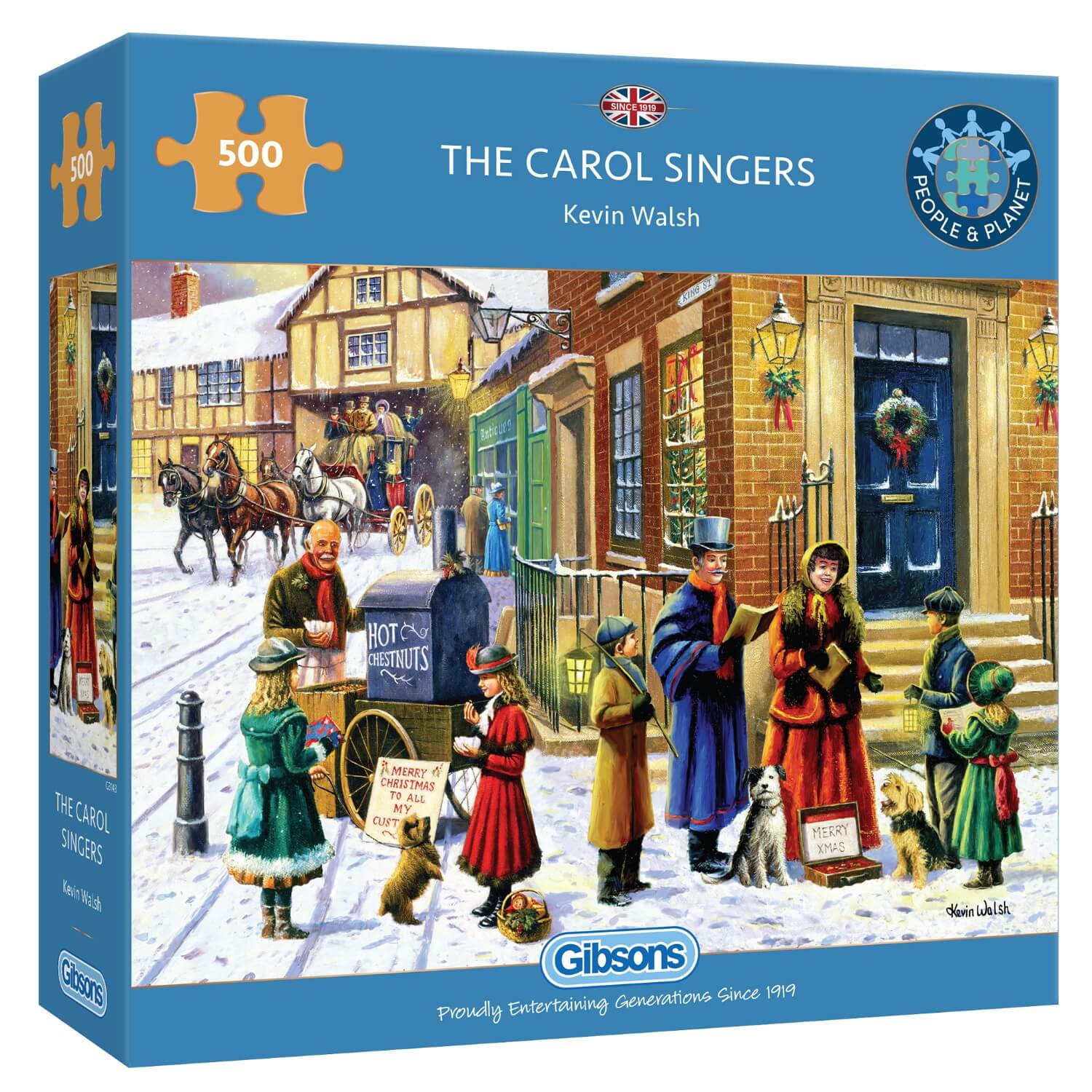 Gibsons 500 Piece Jigsaw Puzzle - The Carol Singers - Image 2