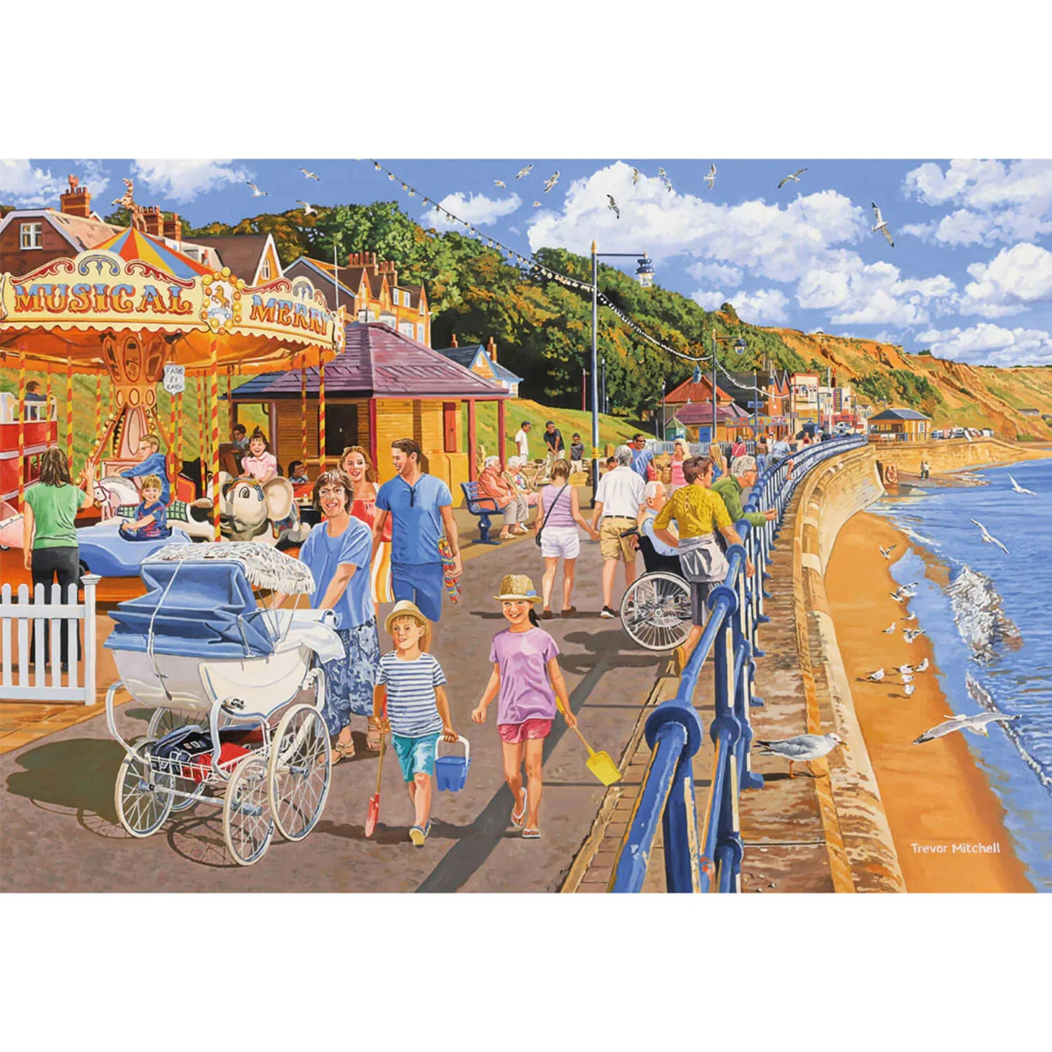 Gibsons Puzzle 4 x 500 Piece - Beside The Seaside - Image 2