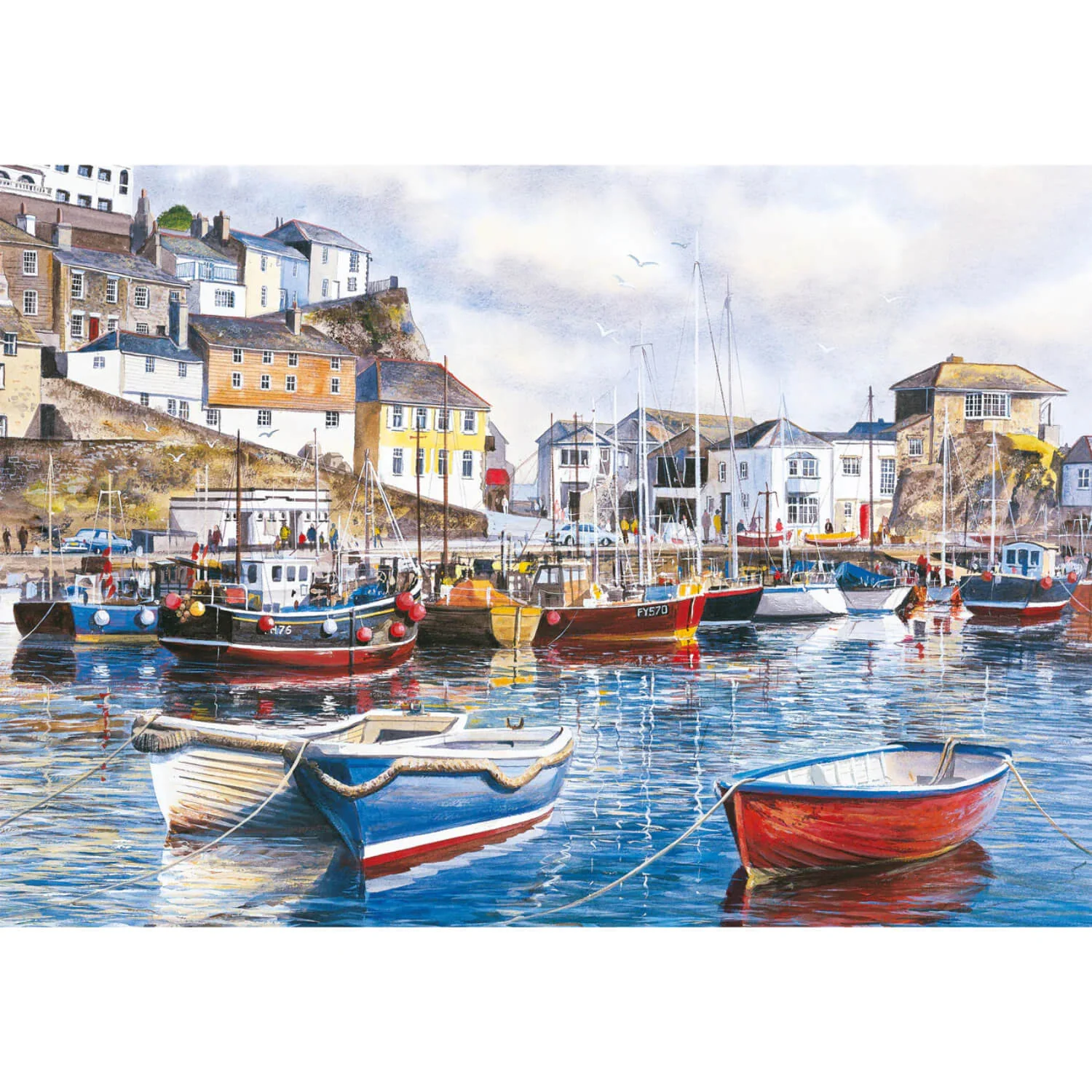 Gibsons Puzzle 4 x 500 Piece - Cornwall By The Sea - Image 2