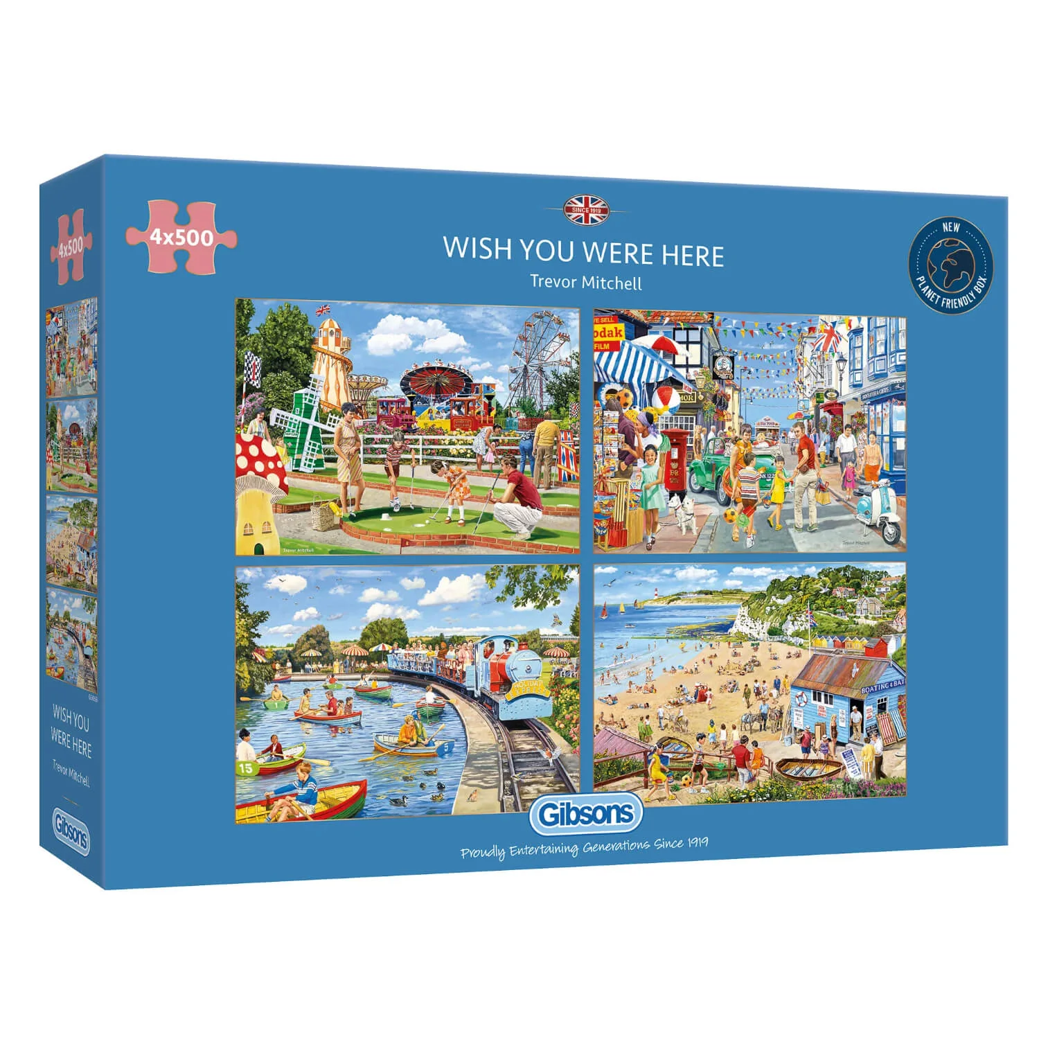 Gibsons Puzzle 4 x 500 Piece - Wish You Were Here - Image 6