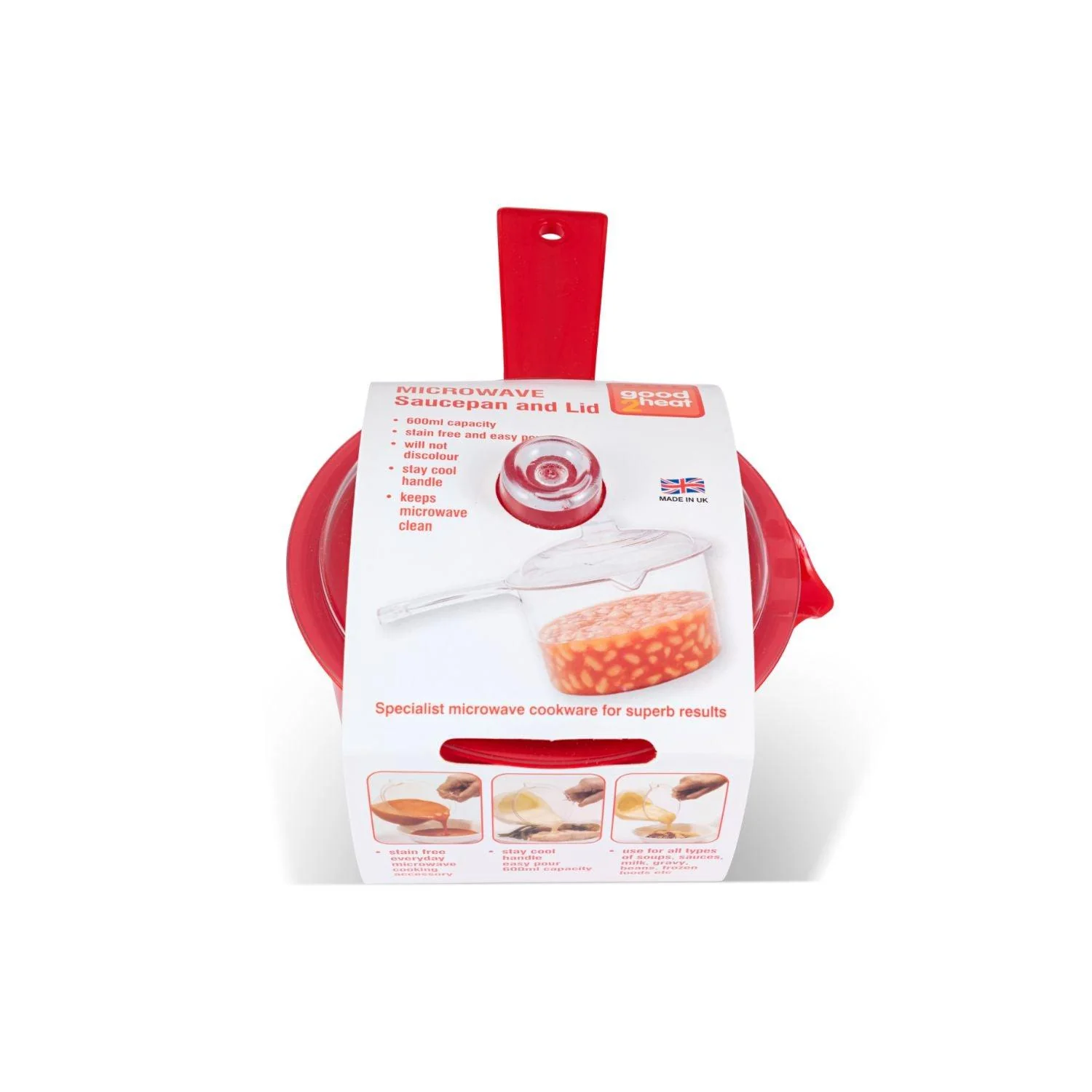 Good 2 Heat Plastic Microwave Saucepan & Lid - 600ml - Image 5