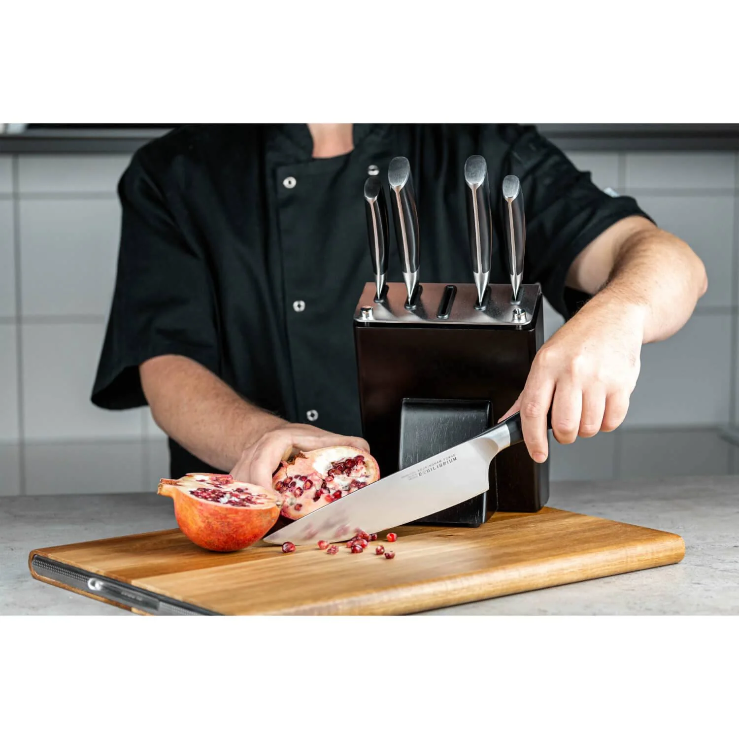 Rockingham Forge Equilibrium Fluted Santoku Knife - 18cm - Image 9
