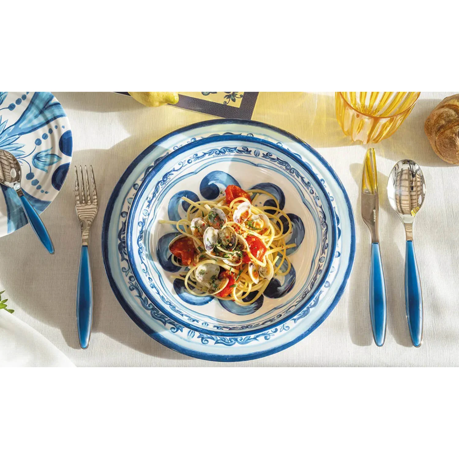 Guzzini Blues Melamine Dinner Plate - Image 2