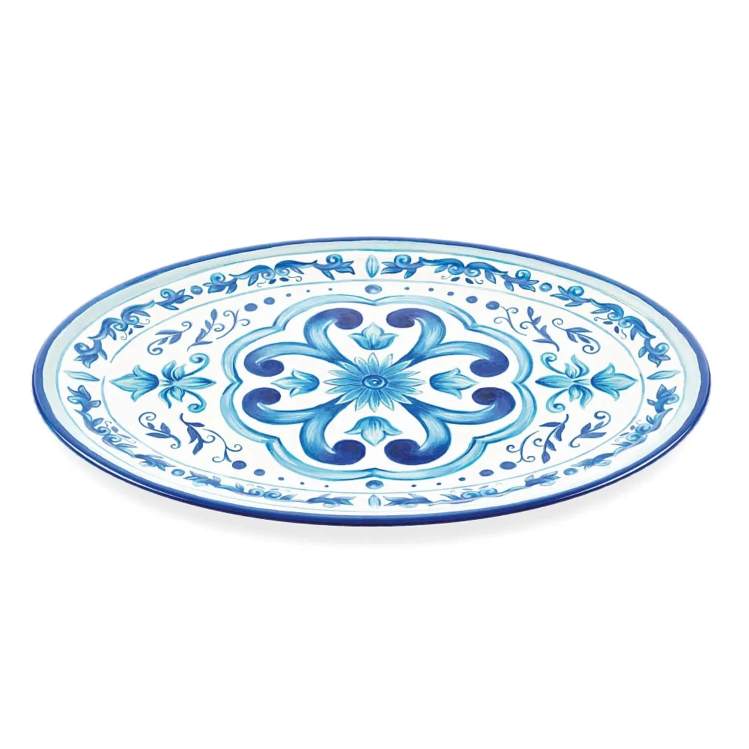 Guzzini Blues Melamine Oval Serving Tray - Large