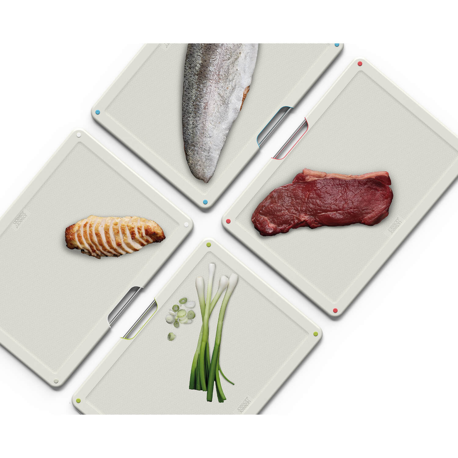 Joseph Joseph 4-Piece Stainless Steel Folio™ Chopping Board Set - Stone - Image 6