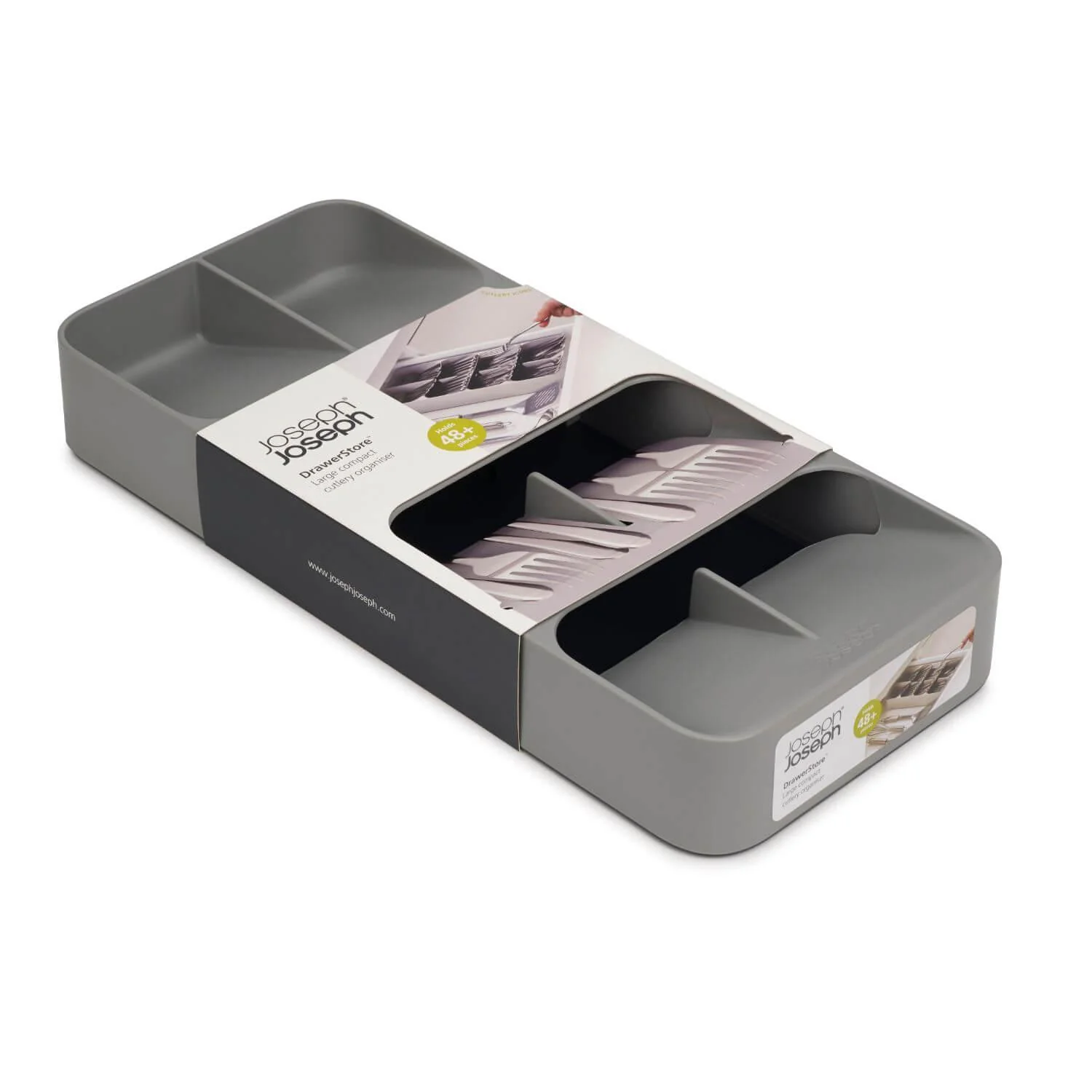 Joseph Joseph DrawerStore Large Cutlery Organiser - Grey - Image 8
