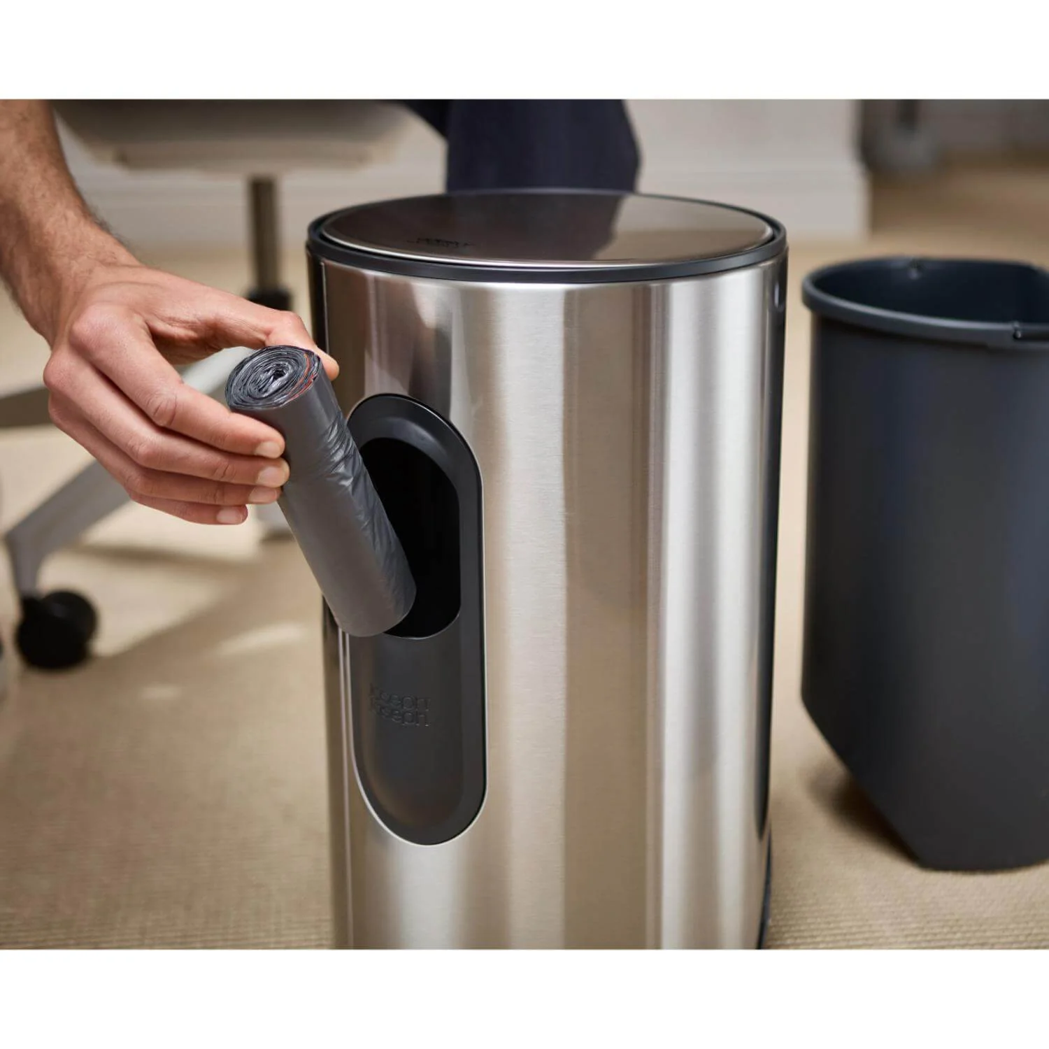 Joseph Joseph Arc 10 Litre Easy-Push Pedal Bin - Stainless Steel - Image 8