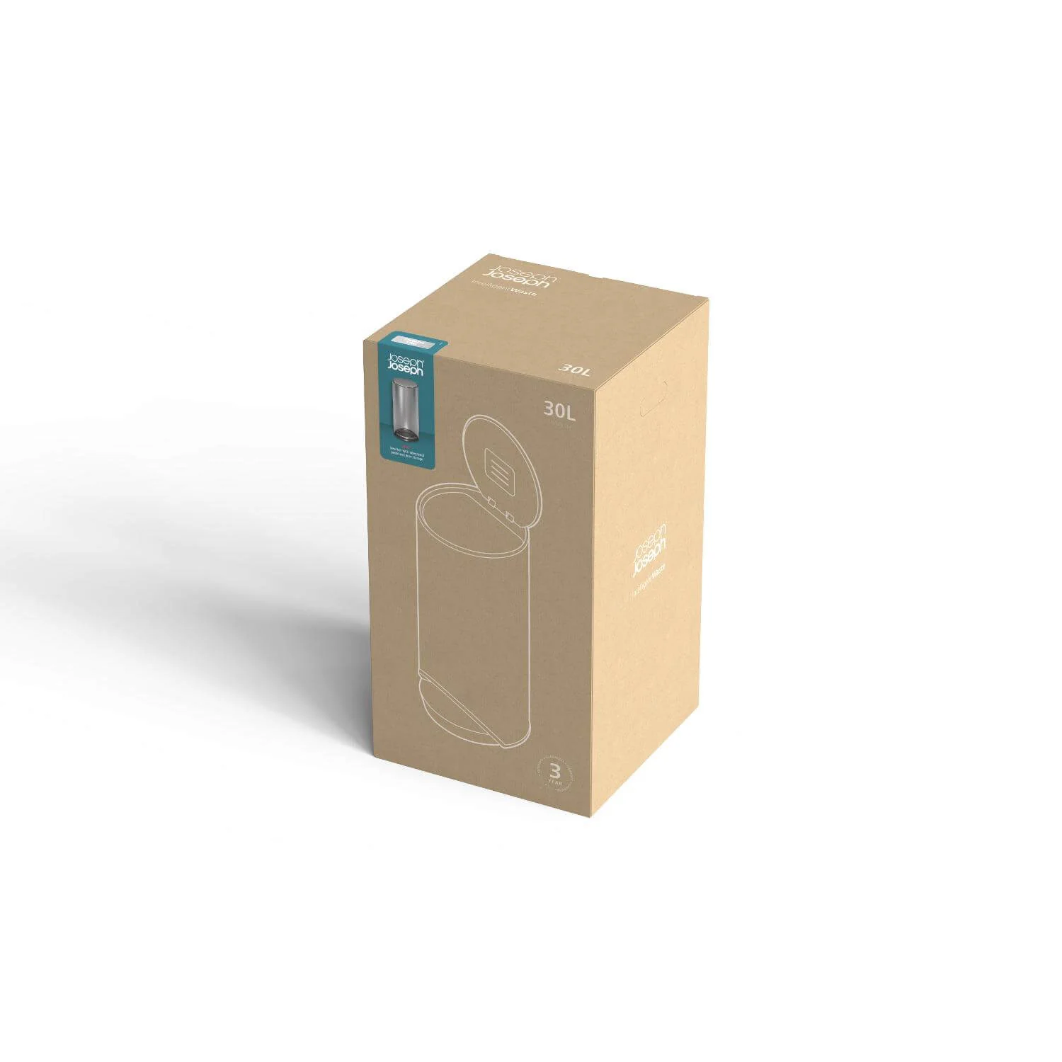 Joseph Joseph Arc 30 Litre Easy-Push Pedal Bin - Stainless Steel - Image 5