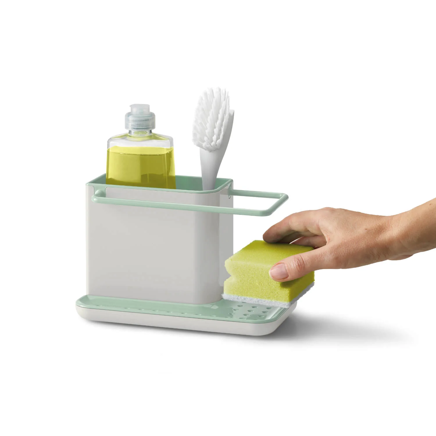 Joseph Joseph Caddy Sink Tidy - Light Stone & Sage Green - Image 6