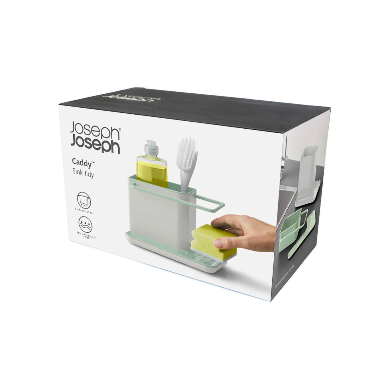 Joseph Joseph Caddy Sink Tidy - Light Stone & Sage Green - Image 7