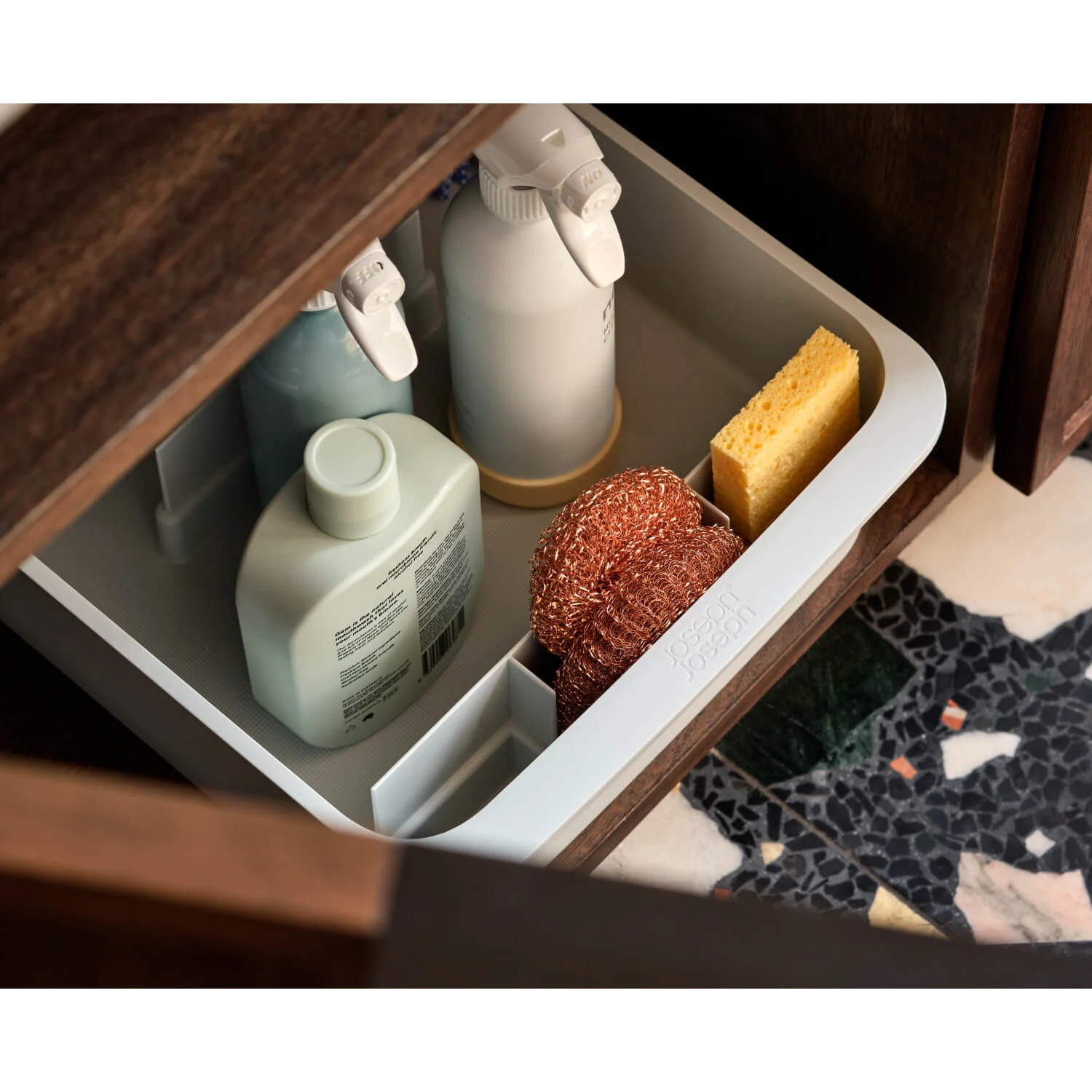 Joseph Joseph CupboardStore⢠Large Easy-Access Storage Caddy - Stone - Image 4