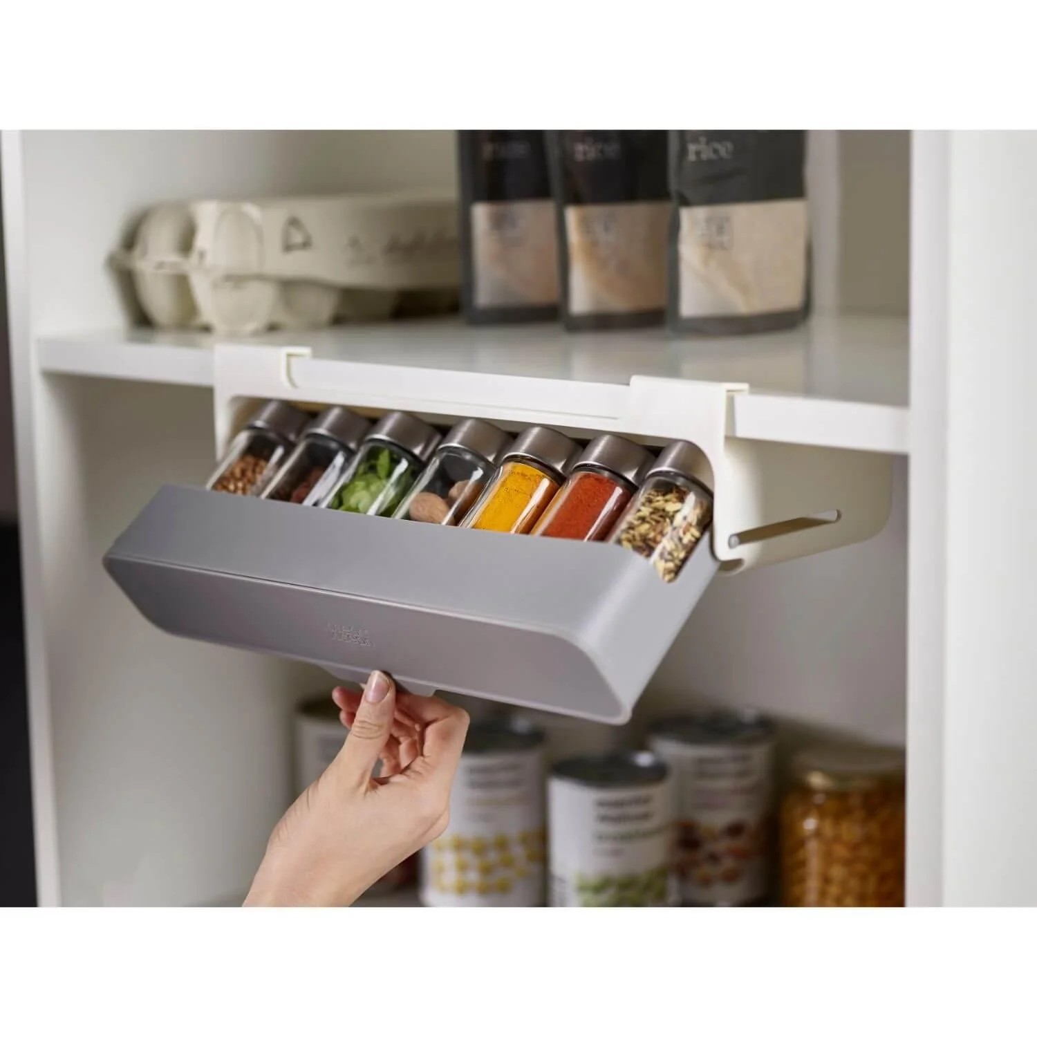 Joseph Joseph CupboardStore Under-Shelf Spice Rack - Grey - Image 4
