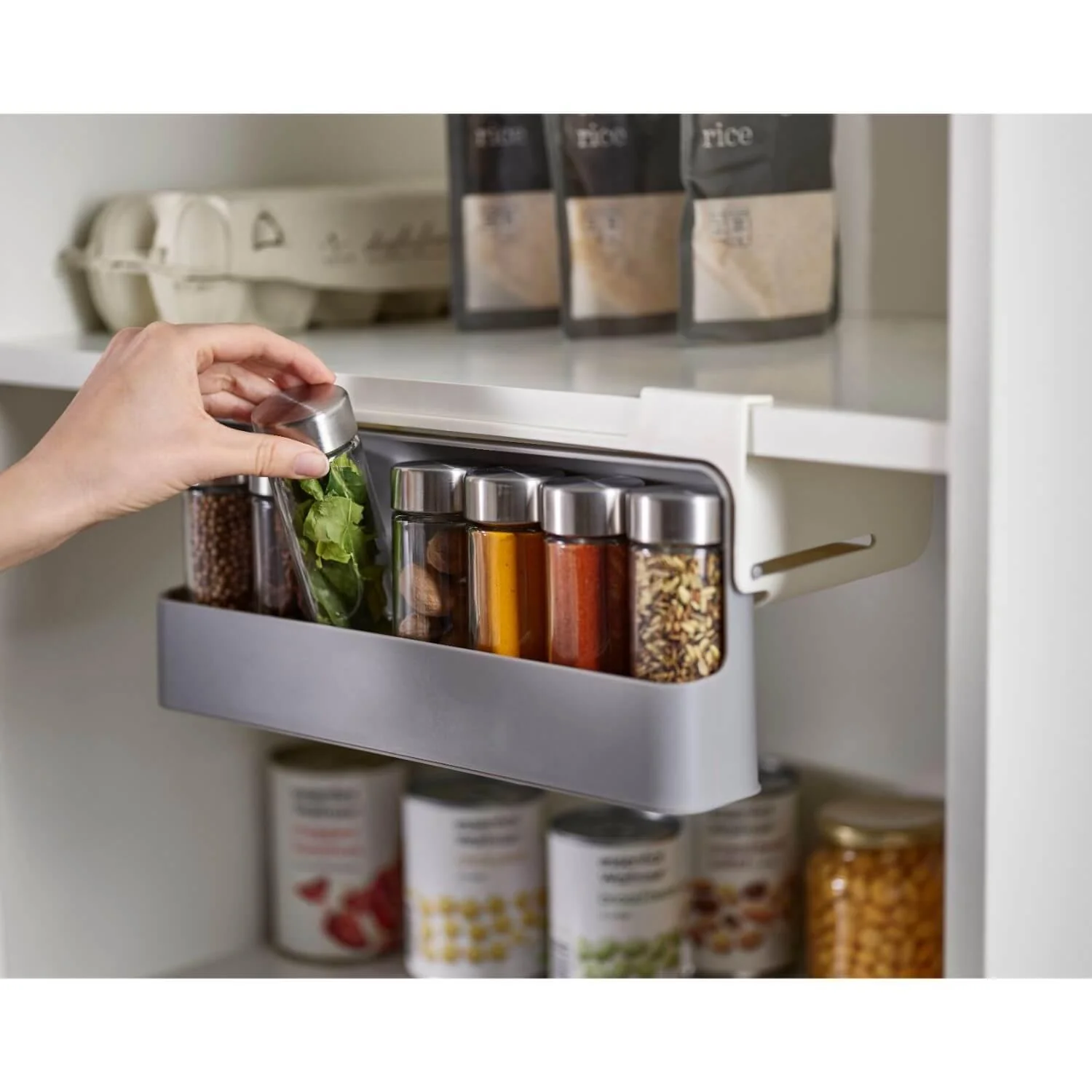 Joseph Joseph CupboardStore Under-Shelf Spice Rack - Grey - Image 5