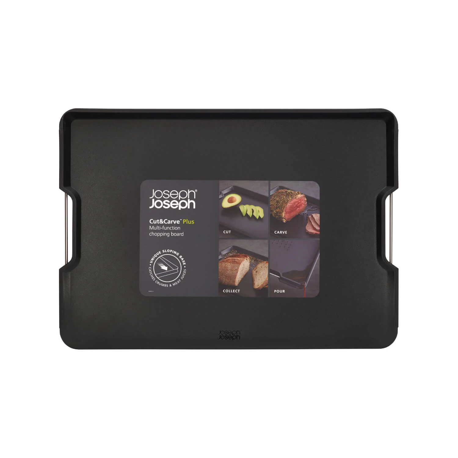 Joseph Joseph Cut&Carve Plus Multi-function Extra Large Chopping Board - Black - Image 5