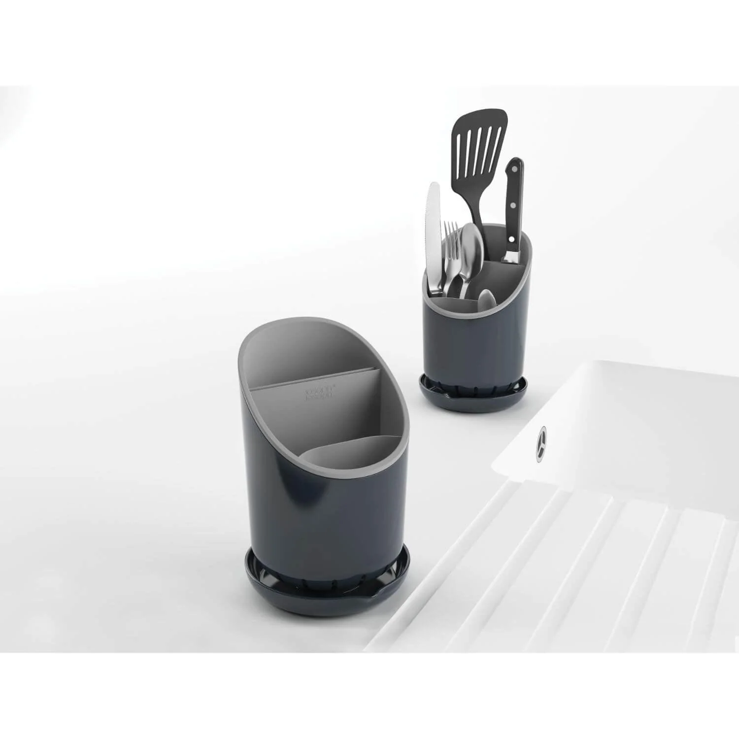 Joseph Joseph Dock Cutlery Drainer & Organiser - Grey - Image 2