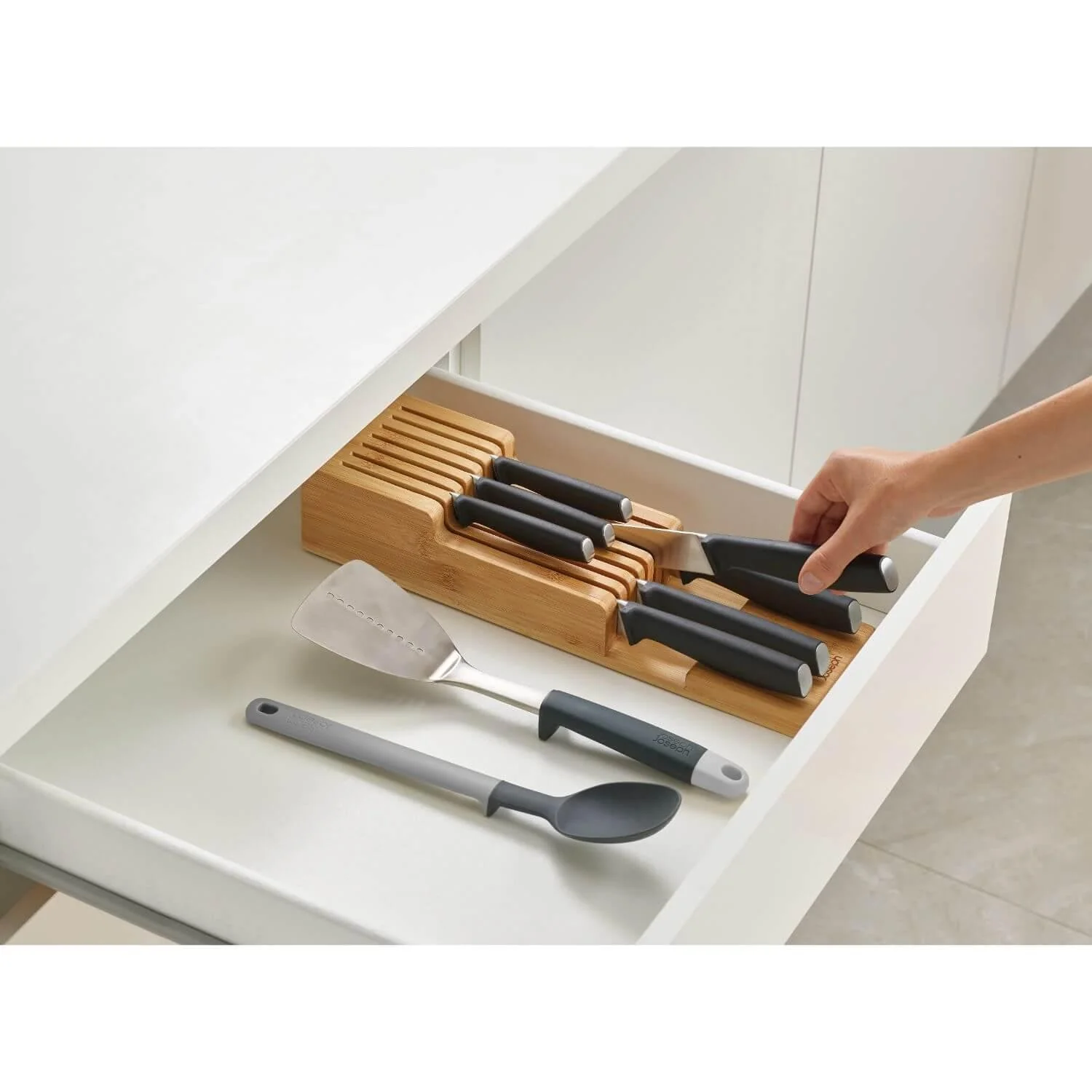 Joseph Joseph DrawerStore Bamboo 2 Tier Knife Organisation - Image 4