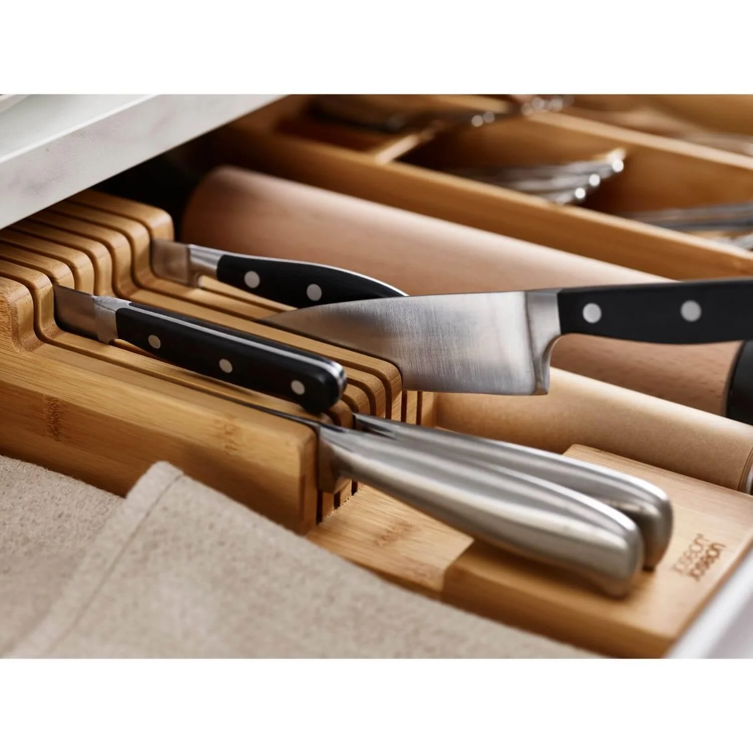 Joseph Joseph DrawerStore Bamboo 2 Tier Knife Organisation - Image 5