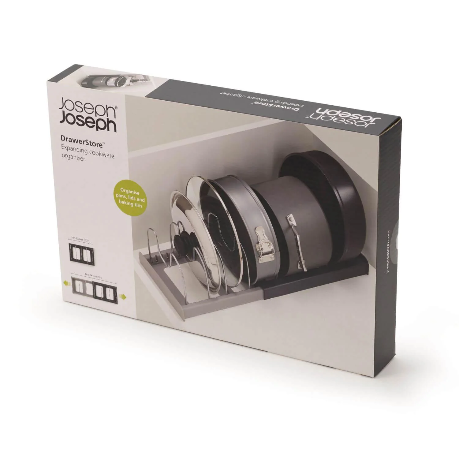 Joseph Joseph DrawerStore Expanding Cookware Organisation Rack - Grey - Image 6