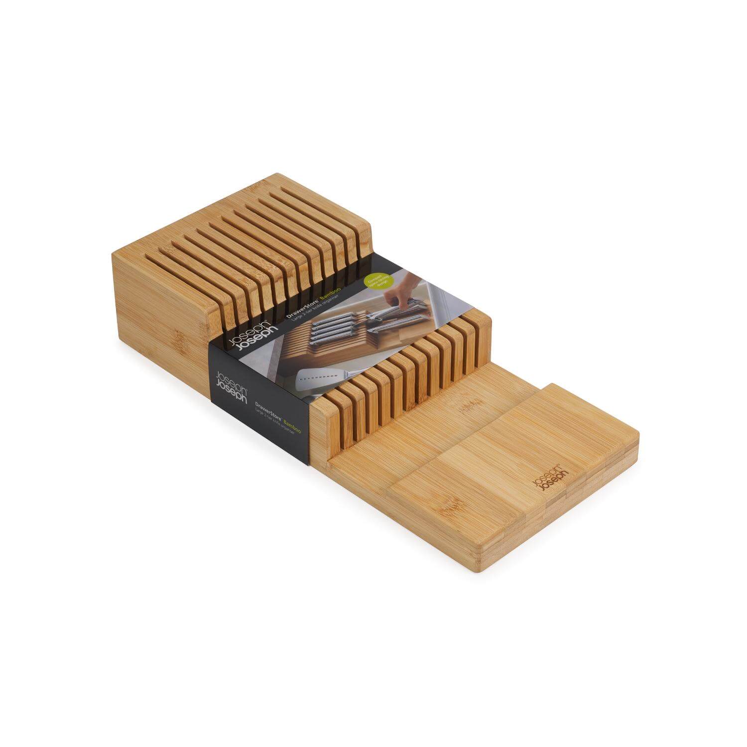 Joseph Joseph DrawerStore Large Bamboo 2-Tier Knife Organiser - Image 5