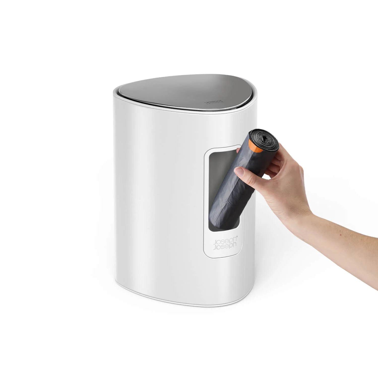 Joseph Joseph EasyStore™ 5 Litre Bathroom Pedal Bin - Gloss White - Image 4