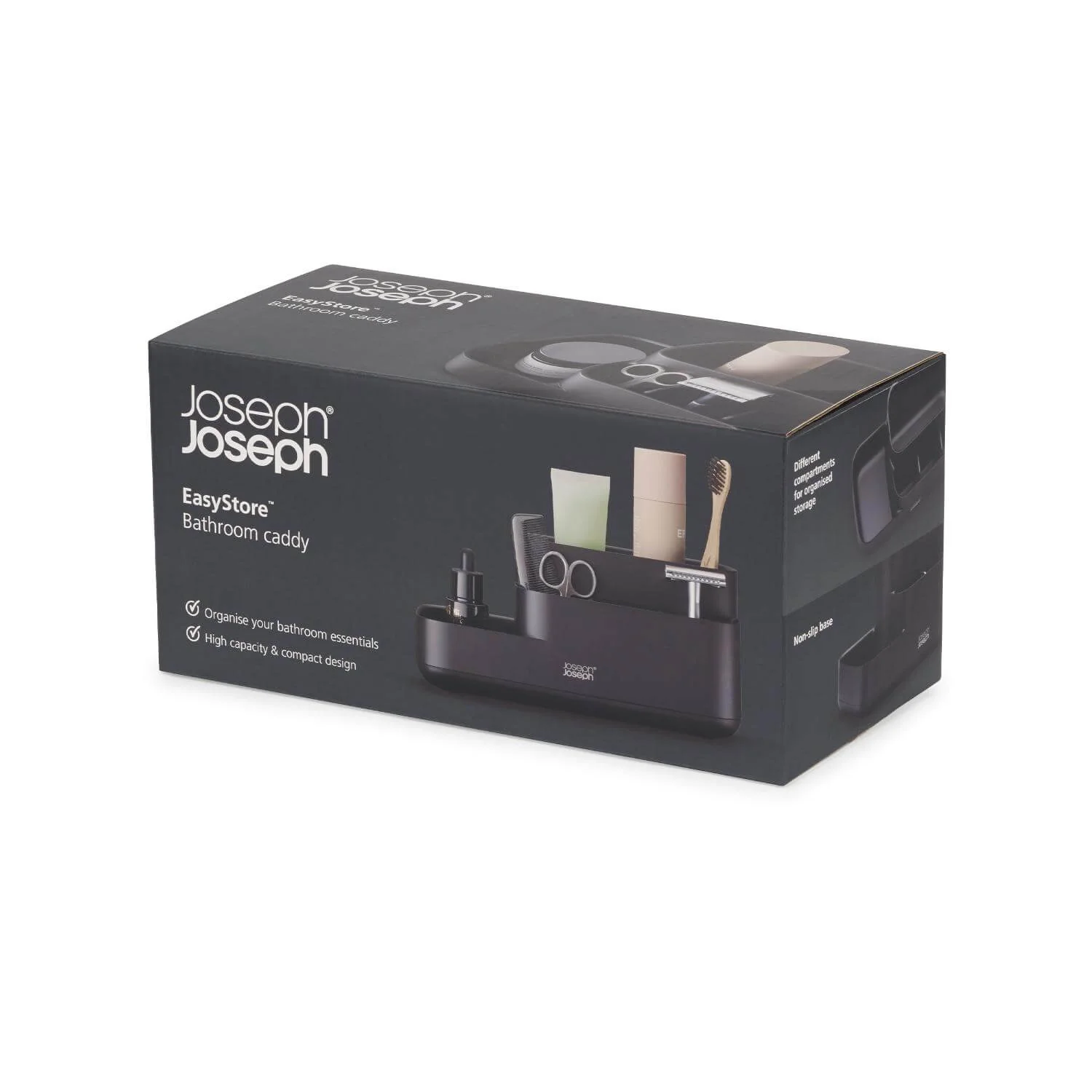 Joseph Joseph EasyStore Bathroom Caddy - Matt Black - Image 6