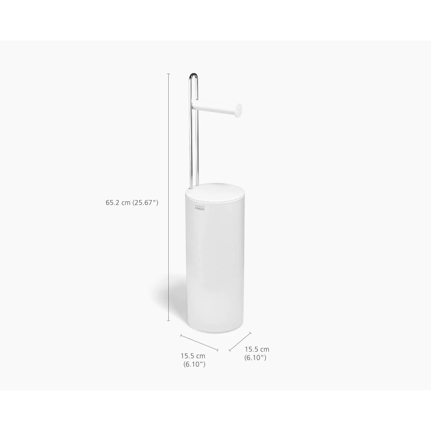 Joseph Joseph EasyStore™ Concealed Toilet Roll Holder - Gloss White - Image 10