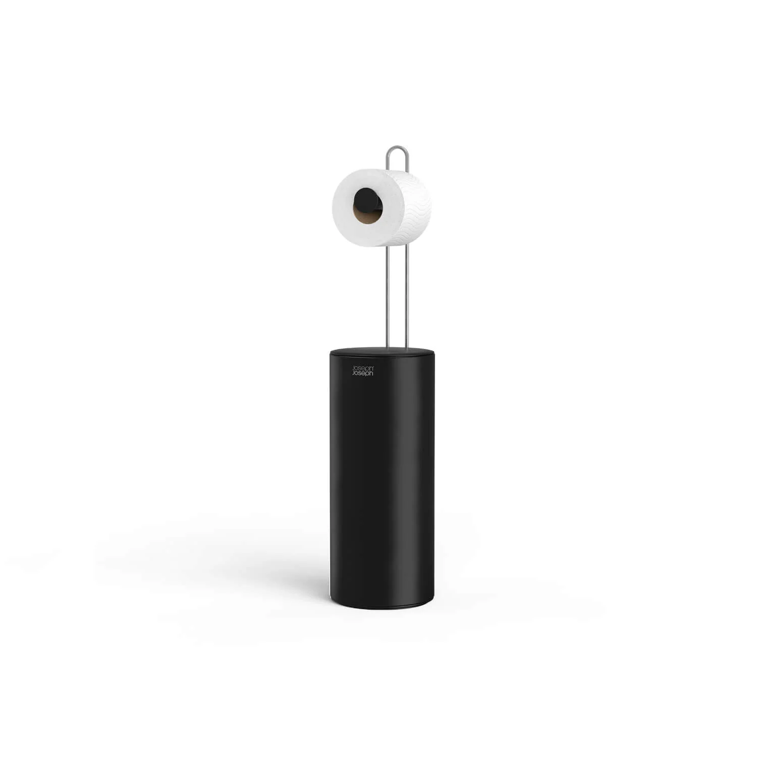 Joseph Joseph EasyStore™ Concealed Toilet Roll Holder - Matte Black - Image 2