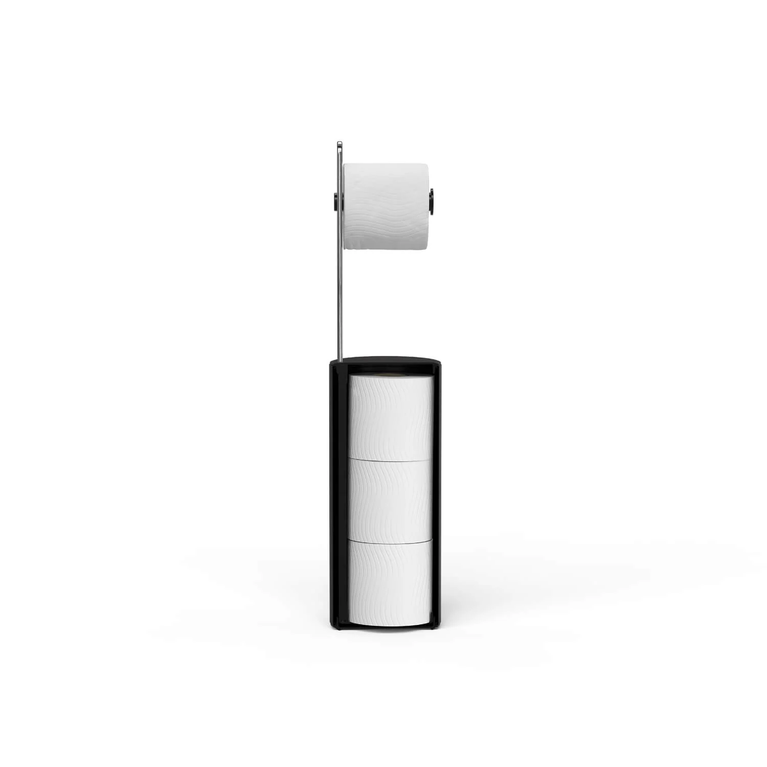 Joseph Joseph EasyStore™ Concealed Toilet Roll Holder - Matte Black - Image 3