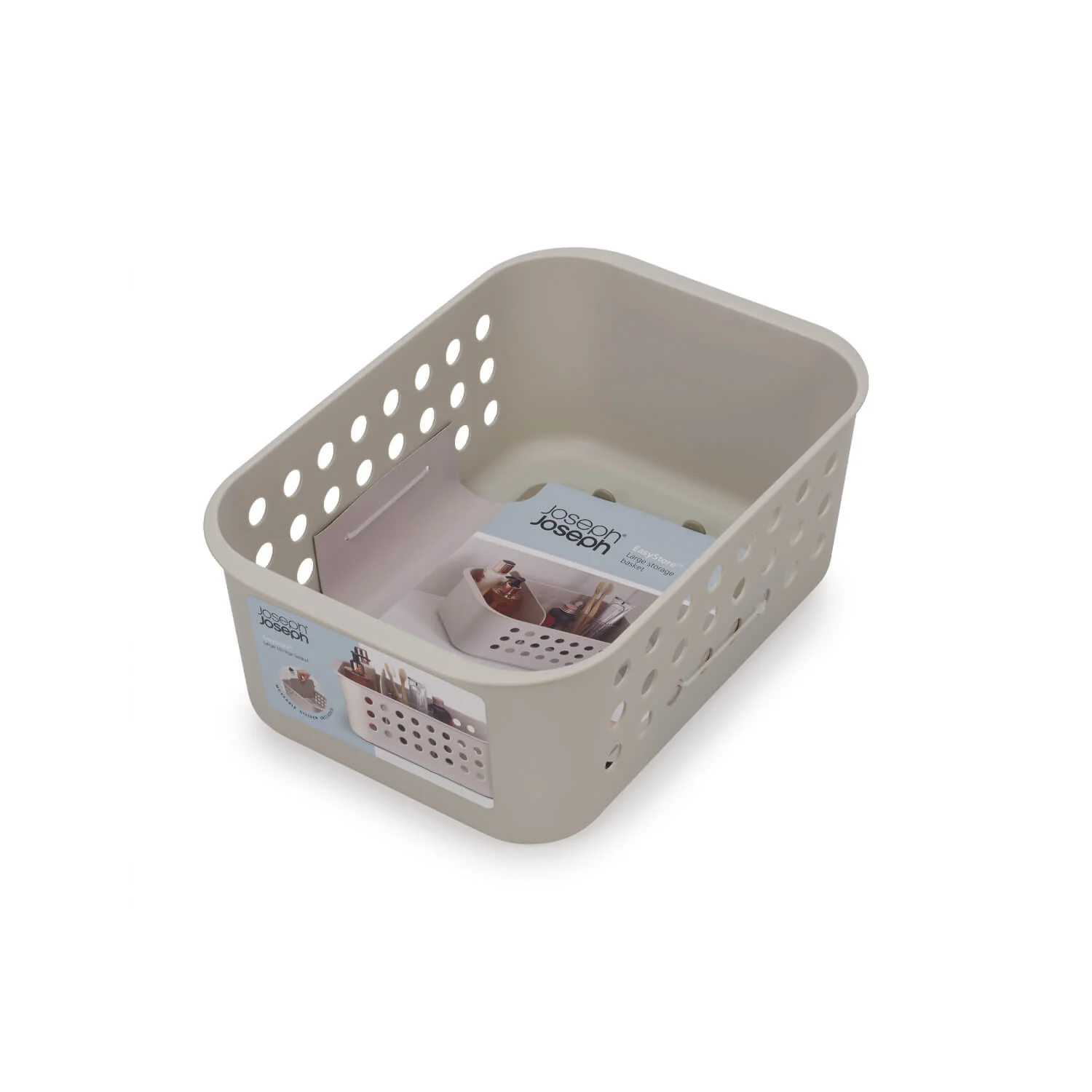 Joseph Joseph EasyStore Large Bathroom Storage Basket - Ecru - Image 6