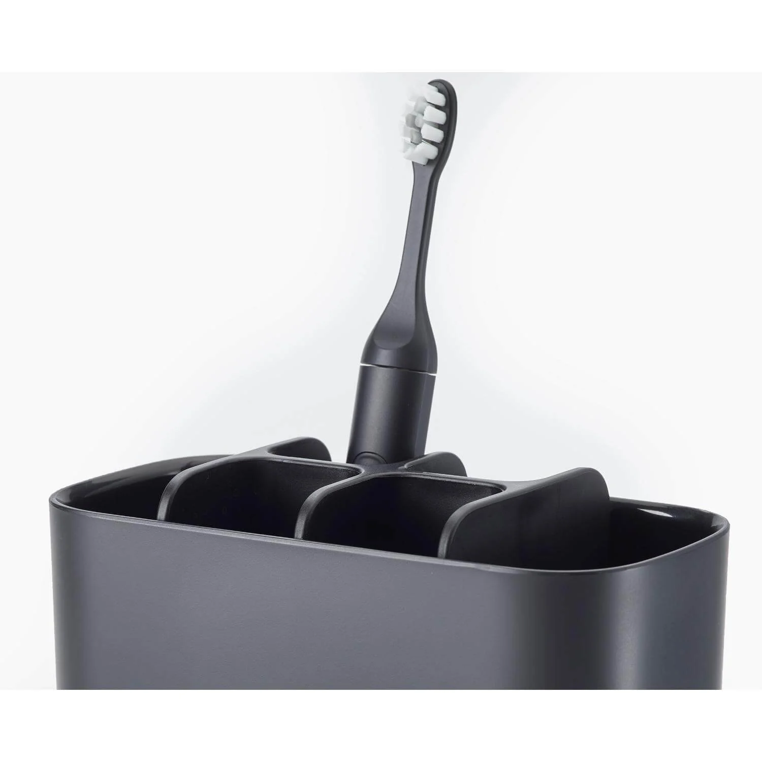 Joseph Joseph EasyStore Large Toothbrush Caddy - Matt Black - Image 6