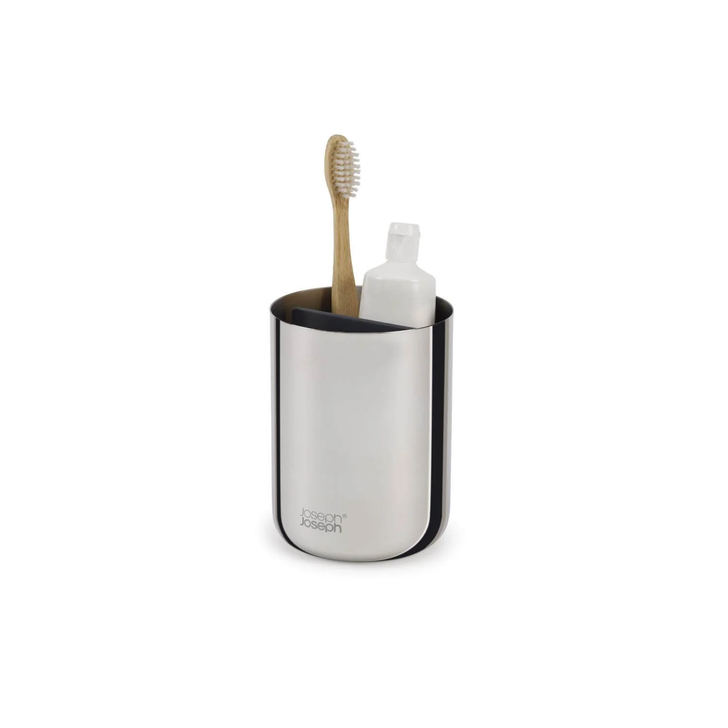 Joseph Joseph EasyStore Luxe Stainless Steel Small Toothbrush Caddy - Image 3