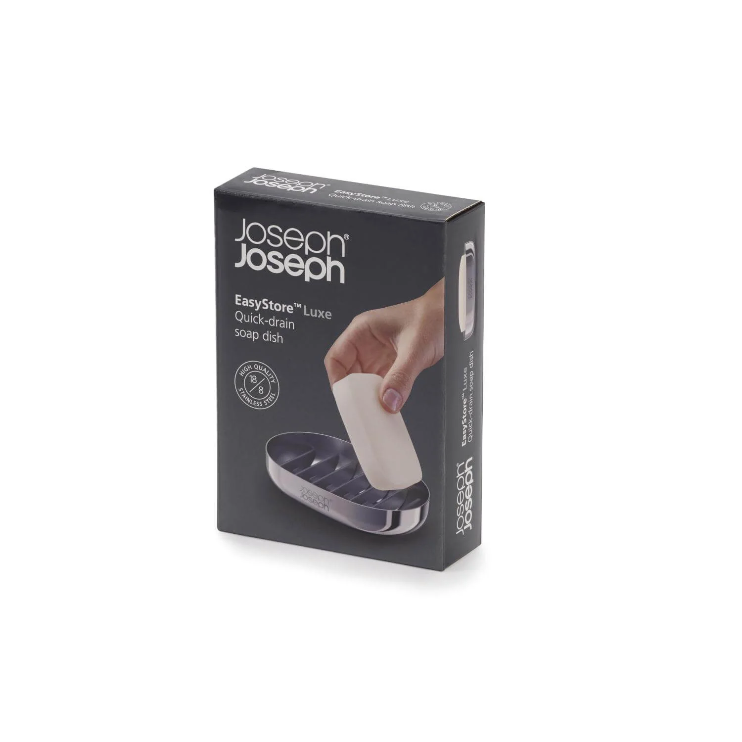 Joseph Joseph EasyStore Luxe Stainless Steel Soap Dish - Image 4