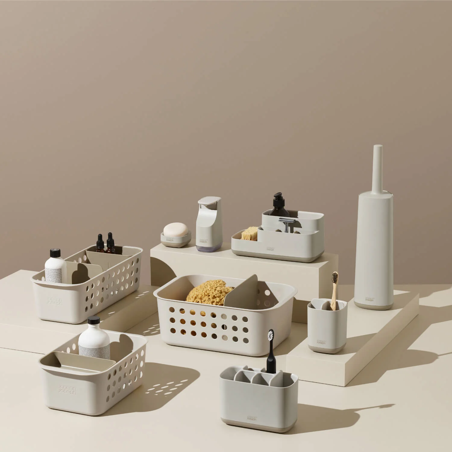 Joseph Joseph EasyStore Slimline Bathroom Storage Basket - Ecru - Image 9