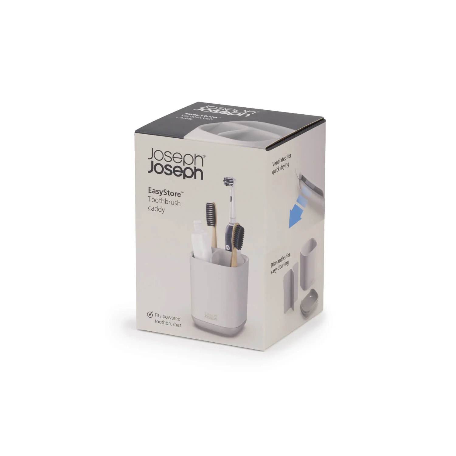 Joseph Joseph EasyStore Small Toothbrush Caddy - Ecru - Image 7
