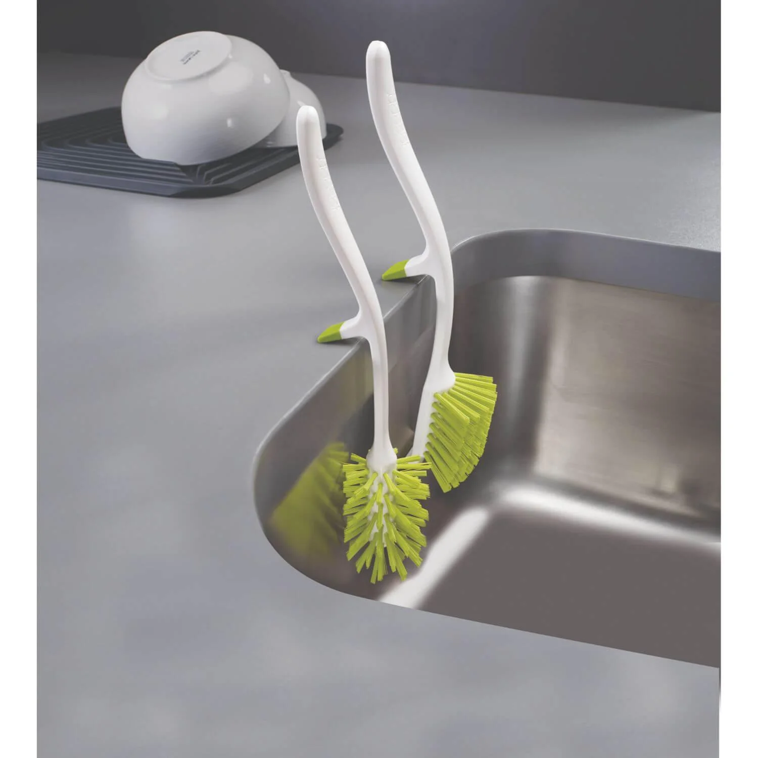 Joseph Joseph Edge Dish Brush - Green - Image 5