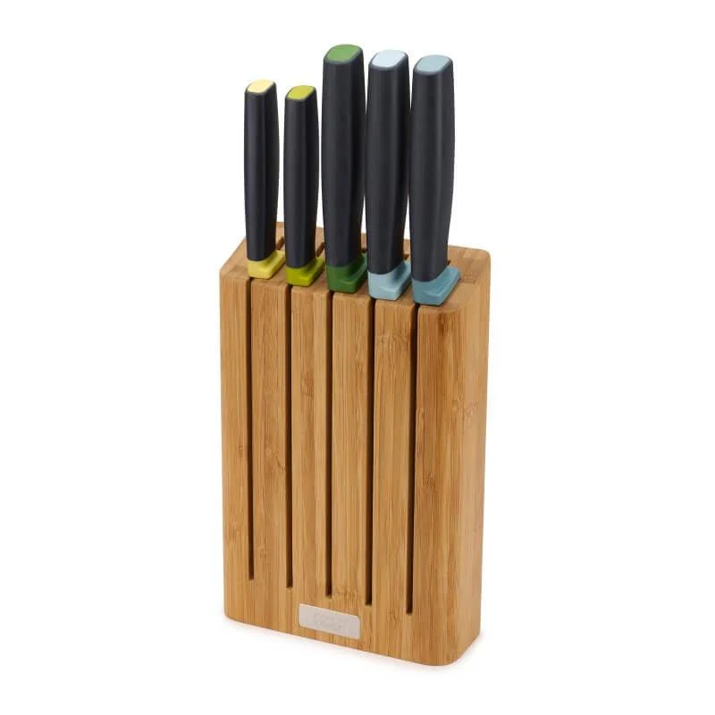 Joseph Joseph Elevate 5 Piece Kitchen Knife Block Set - Bamboo