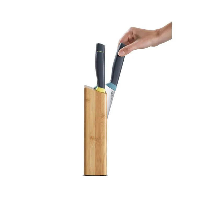 Joseph Joseph Elevate 5 Piece Kitchen Knife Block Set - Bamboo - Image 2