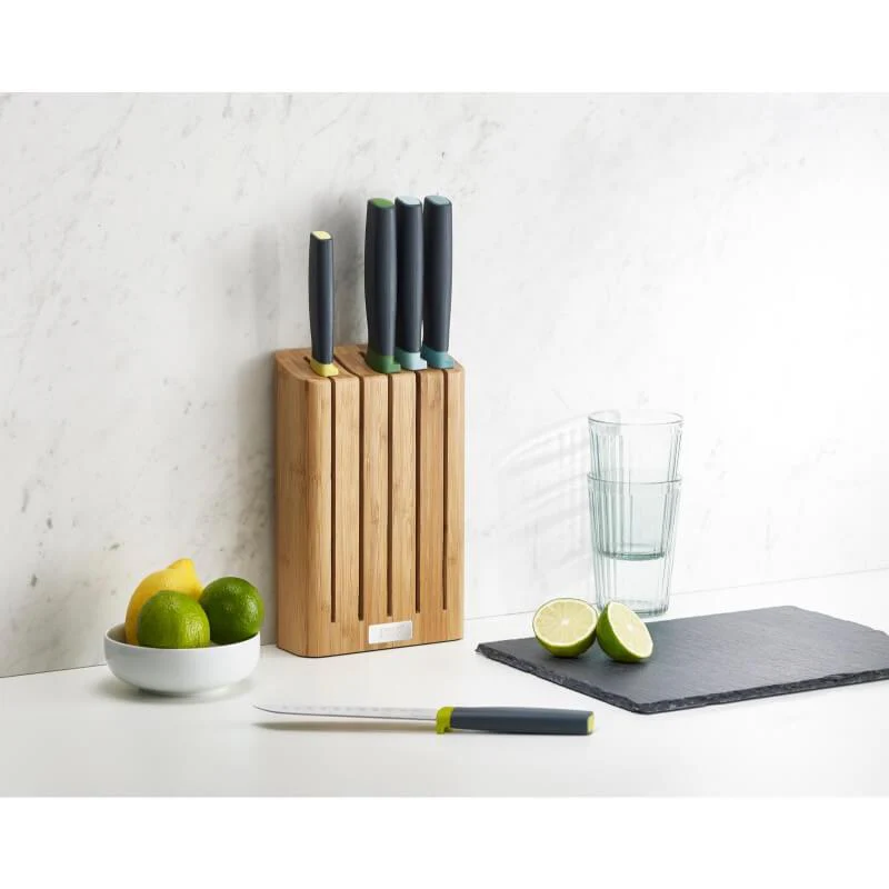 Joseph Joseph Elevate 5 Piece Kitchen Knife Block Set - Bamboo - Image 4
